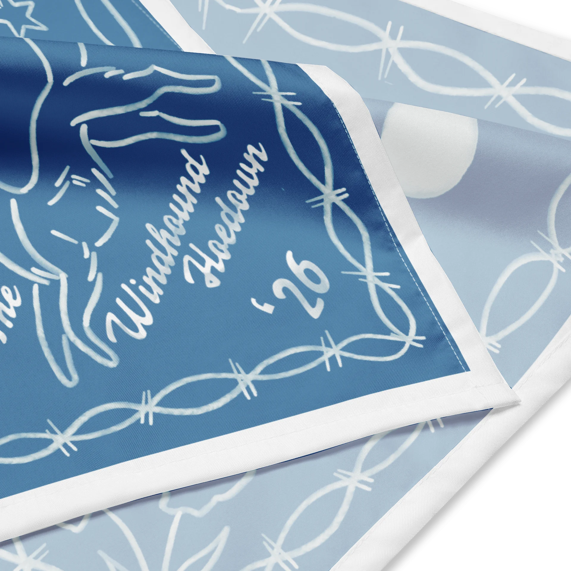 Windhound Hoedown '26 Bandana - White on Blue product image (2)