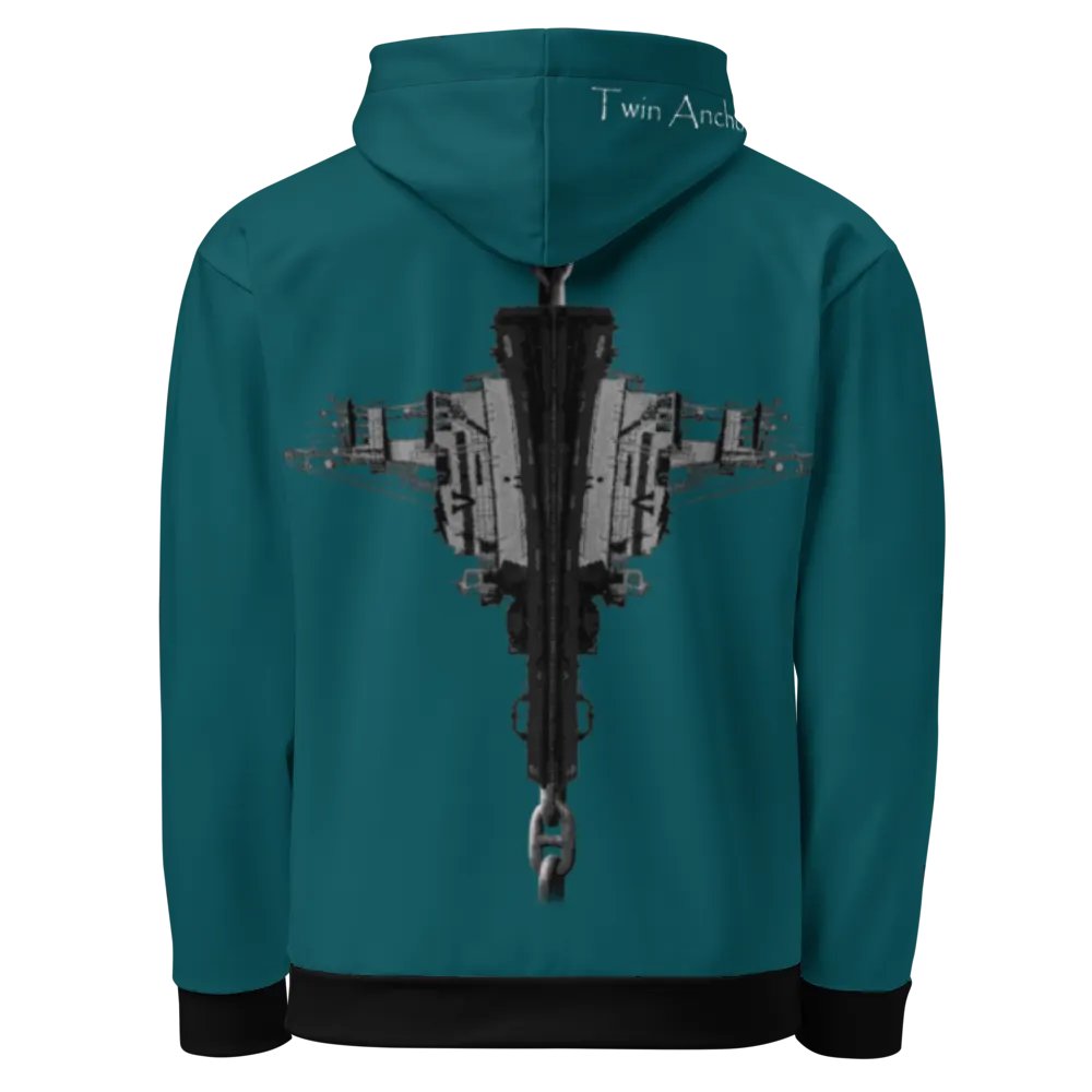 Mirrored Tug Hudson & Barge Bridal Chain (Teal) – Performance Marine Wear | Twin Anchor Apparel North Current Line product image (7)