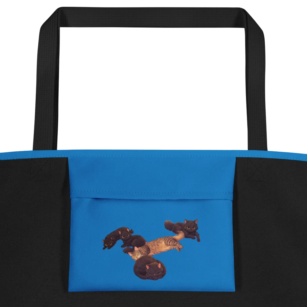 Cat brigade winter Large Tote Bag product image (2)