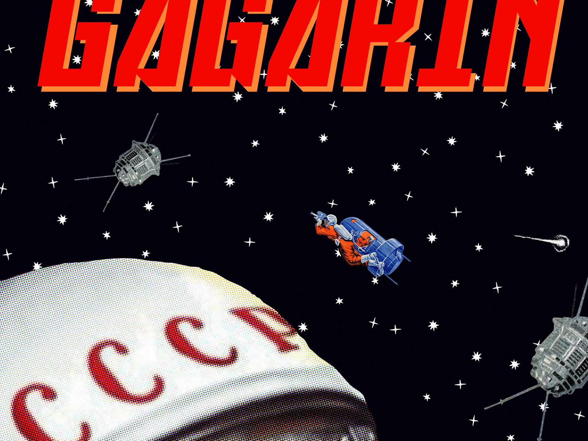 Soviet space, Gagarin, USSR — Soviet vintage space art poster, soviet poster, propaganda poster, soviet retro space, space wall art product image (5)