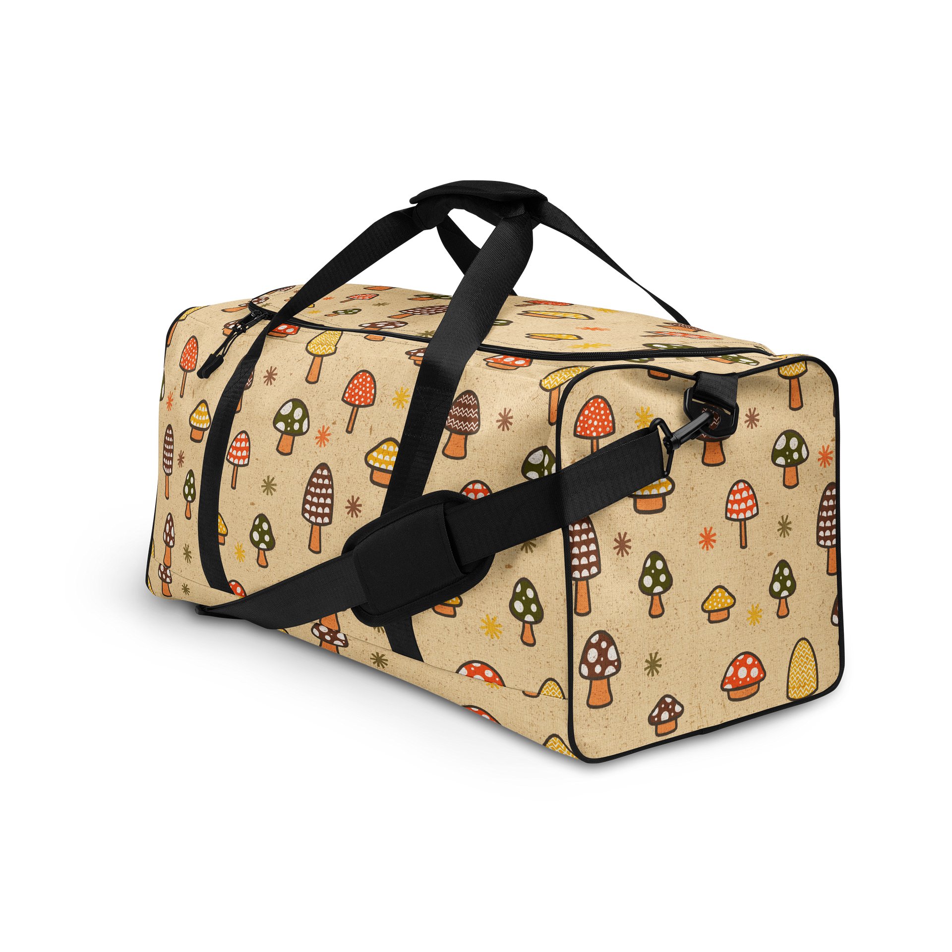 1970s Retro Mushrooms Duffel Bag product image (3)