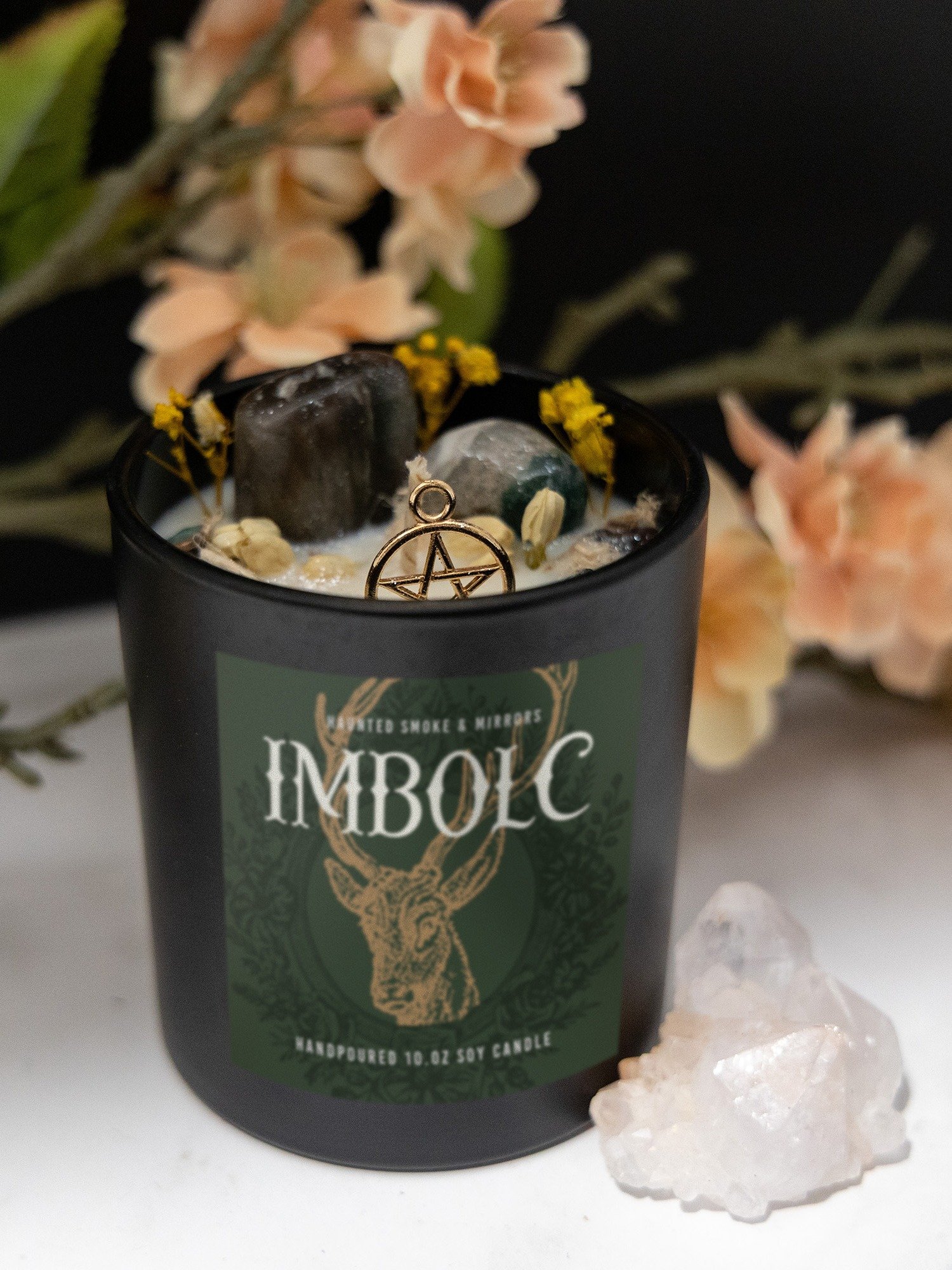 Imbolc Crystal Altar Candle product image (1)