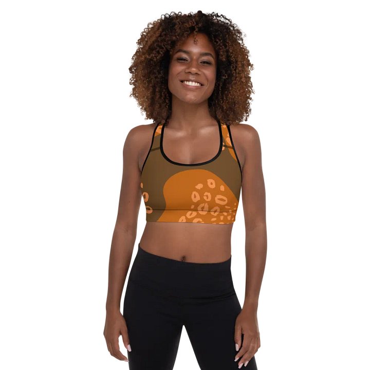 Flowing Orange Camo Sports Bra product image (1)