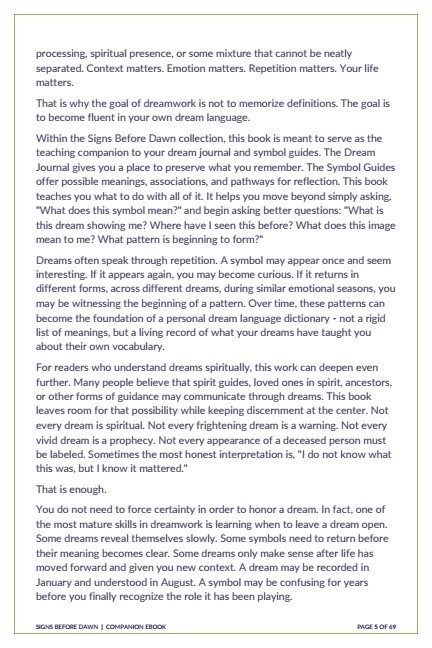Before the Dream Fades | Dream Interpretation & Personal Dream Language Ebook product image (4)