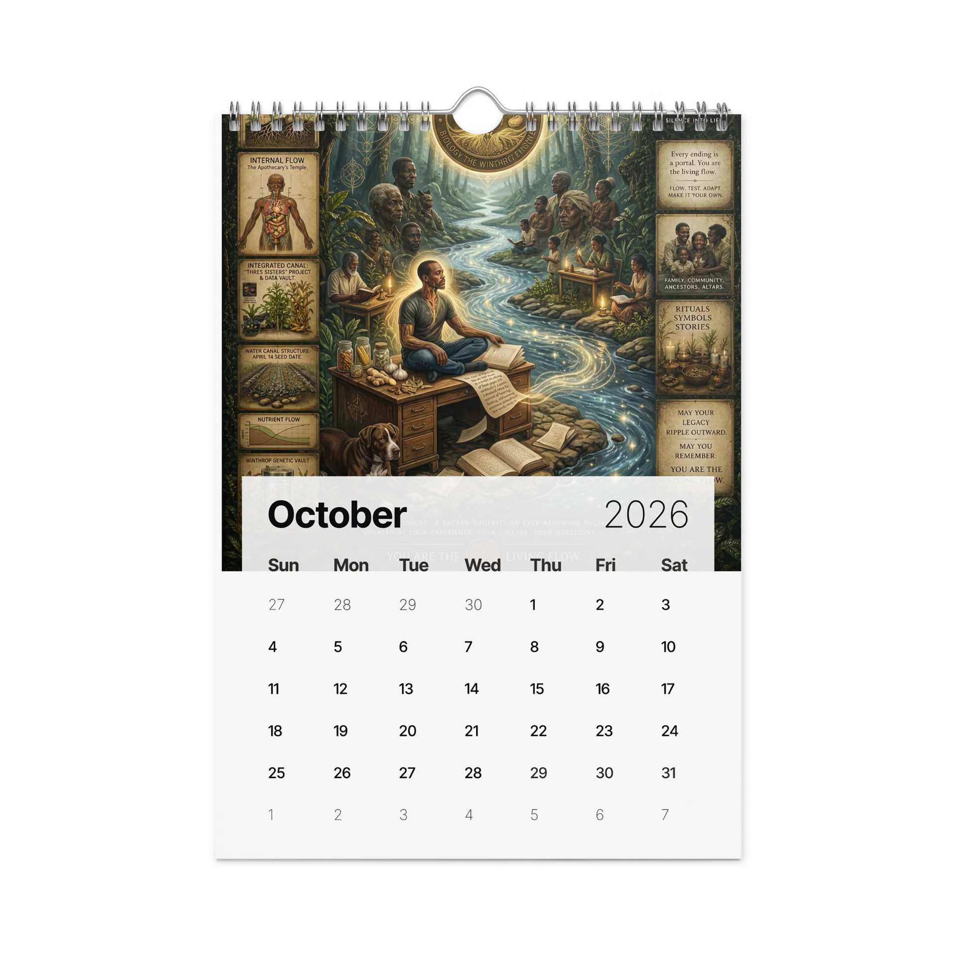 2026 Wellness Apothecary Wall Calendar product image (12)