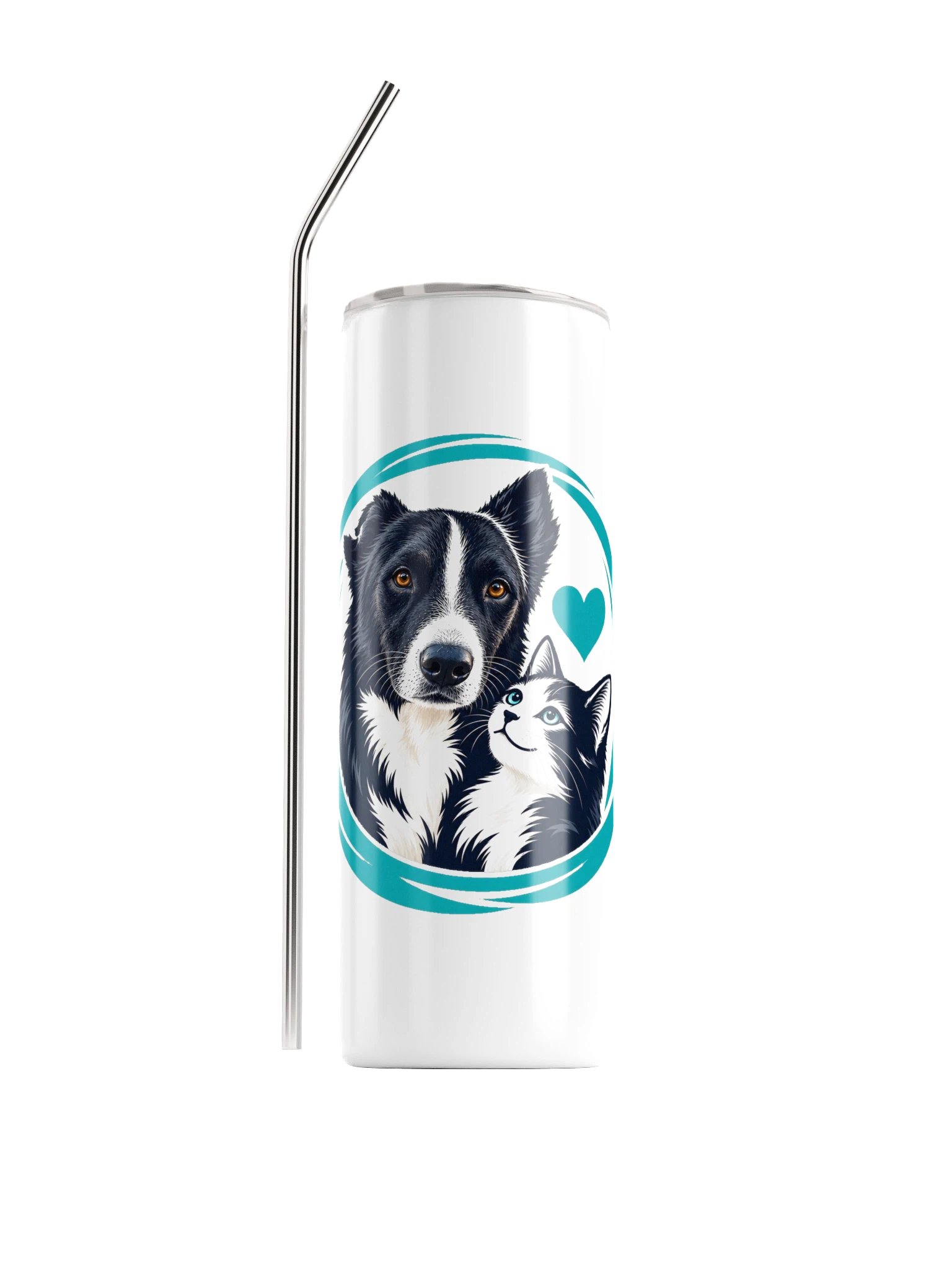 AAS · Hund und Katze – Thermobecher mit Trinkhalm product image (1)