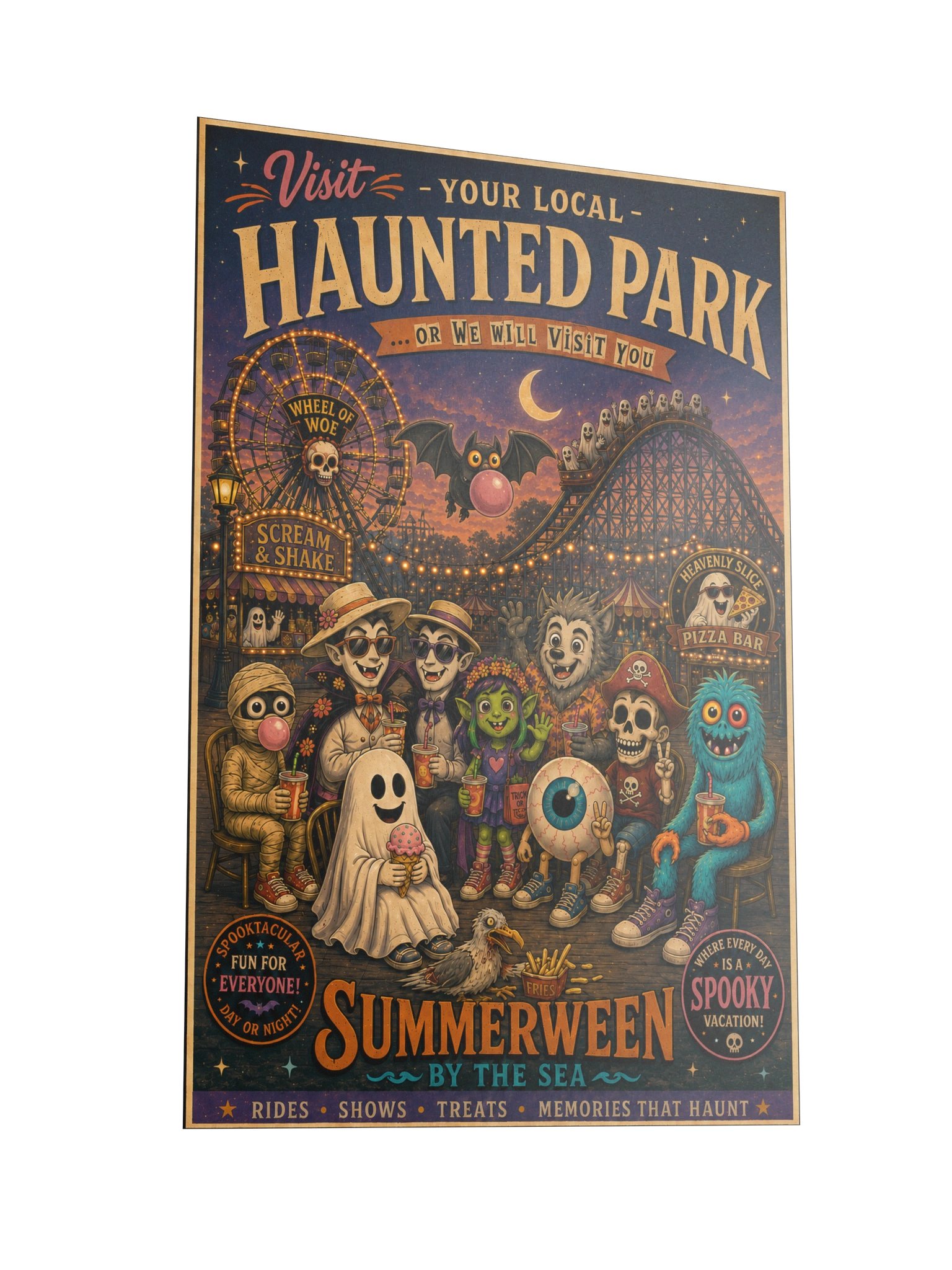 SUMMERWEEN BY THE SEA VINTAGE SOUVENIR POSTER product image (6)