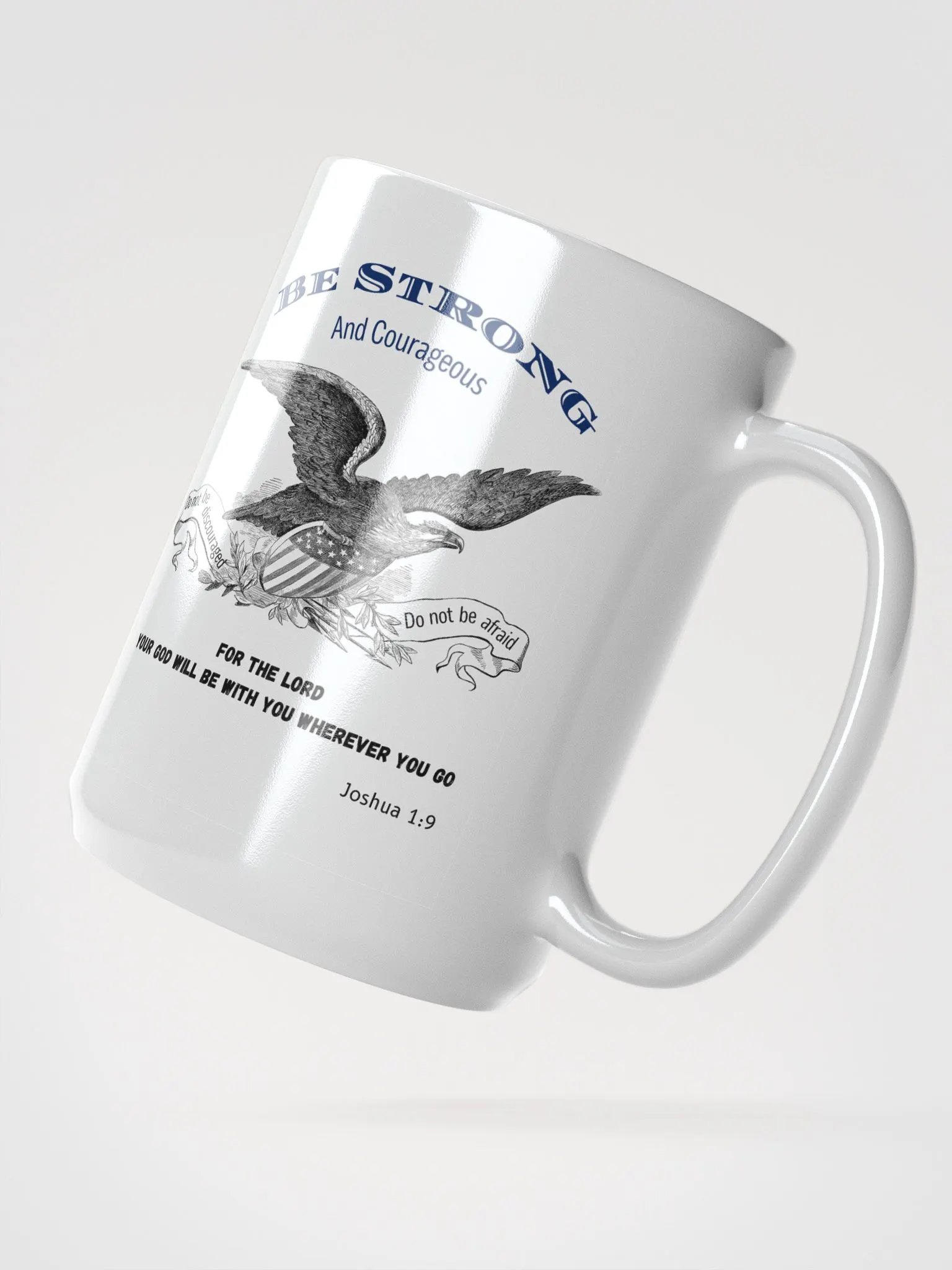 "Be Strong & Courageous" - Joshua 1:9 Bible Verse Mug product image (5)