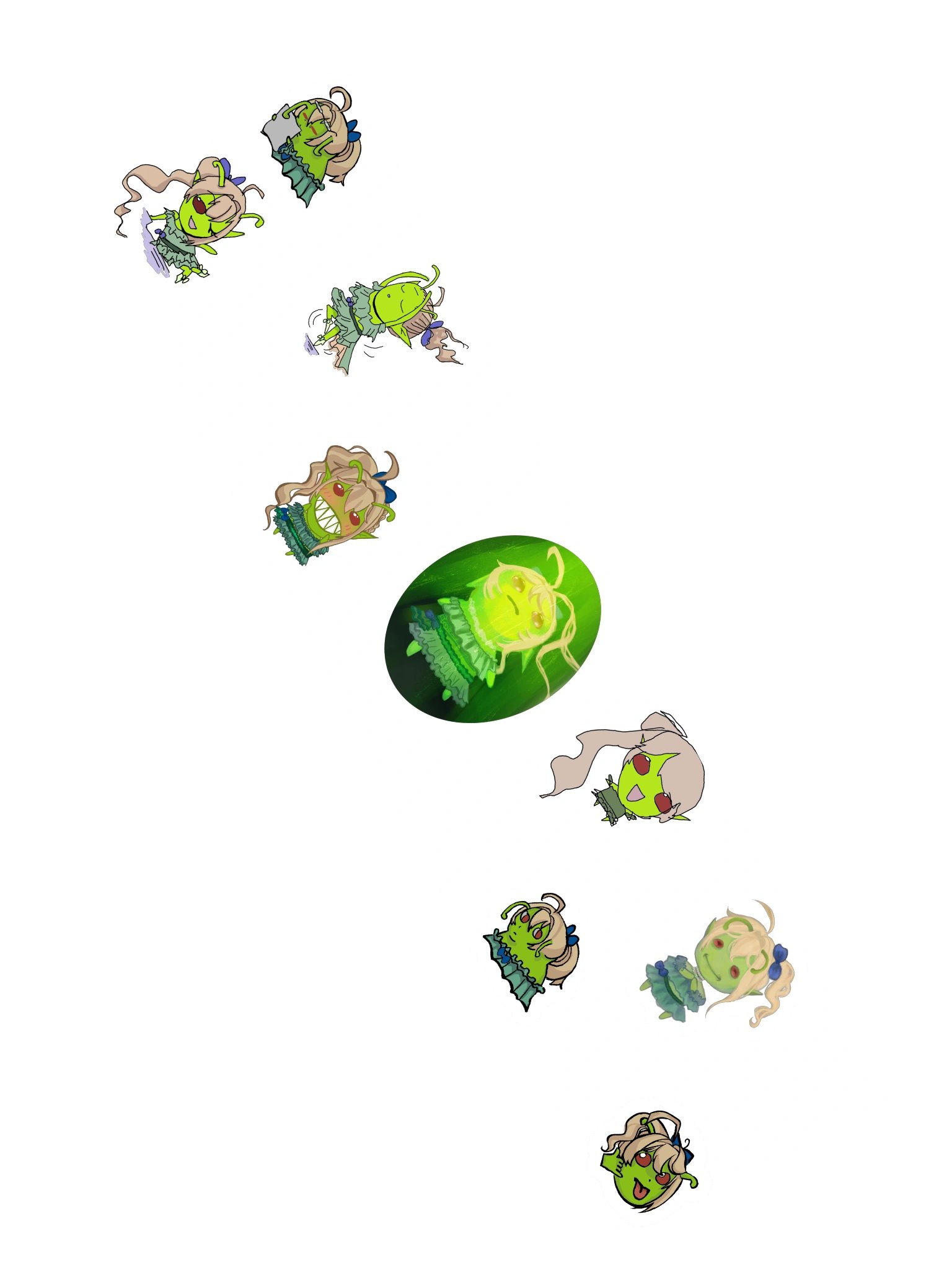 Glorp Green Sticker Set product image (2)