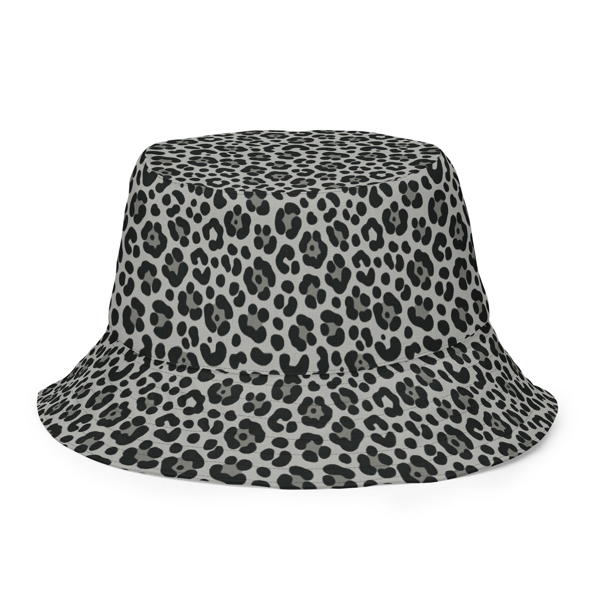 Bold Snow Leopard Print Reversible Bucket Hat product image (8)