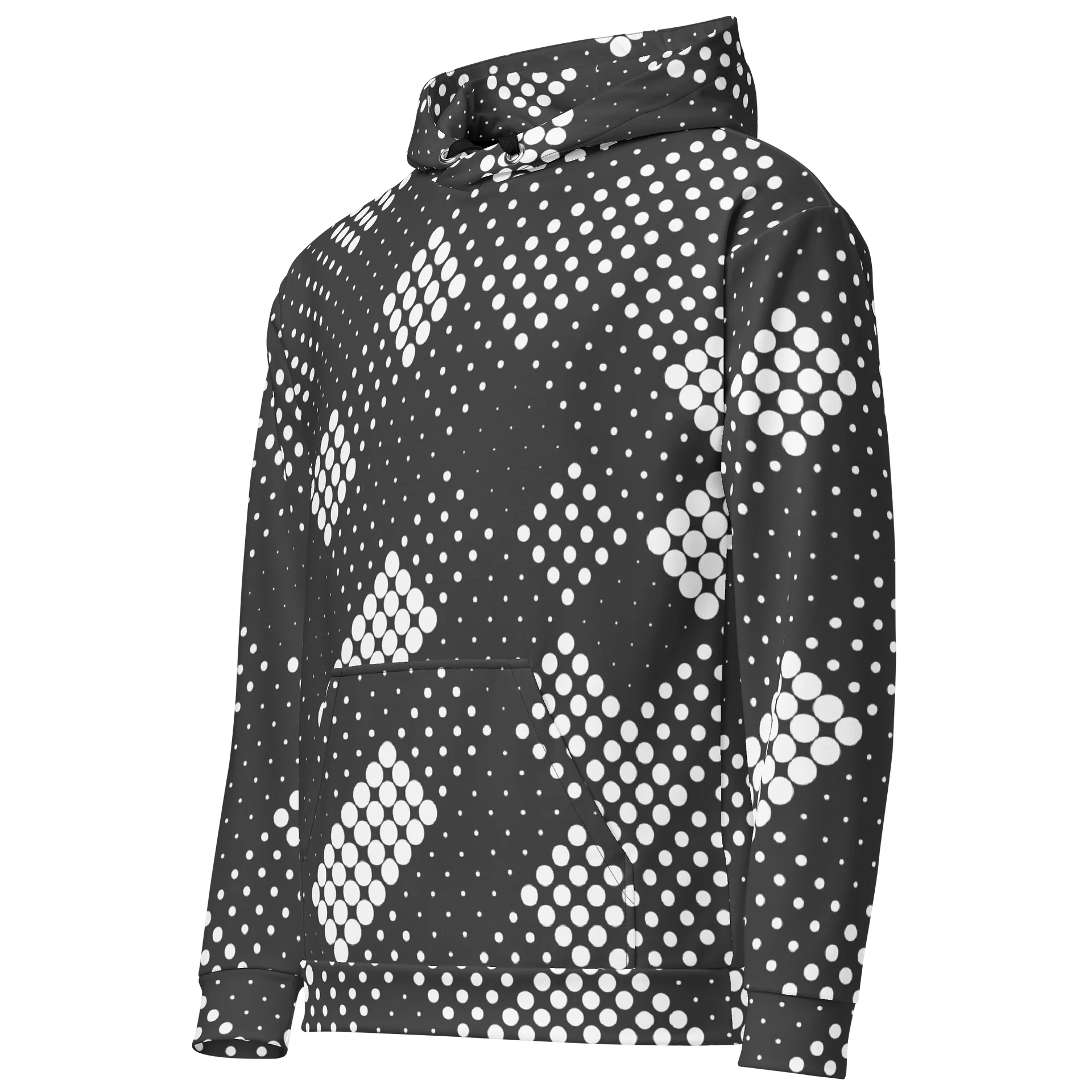 Geometric Dot Pattern All-Over Print Hoodie product image (2)