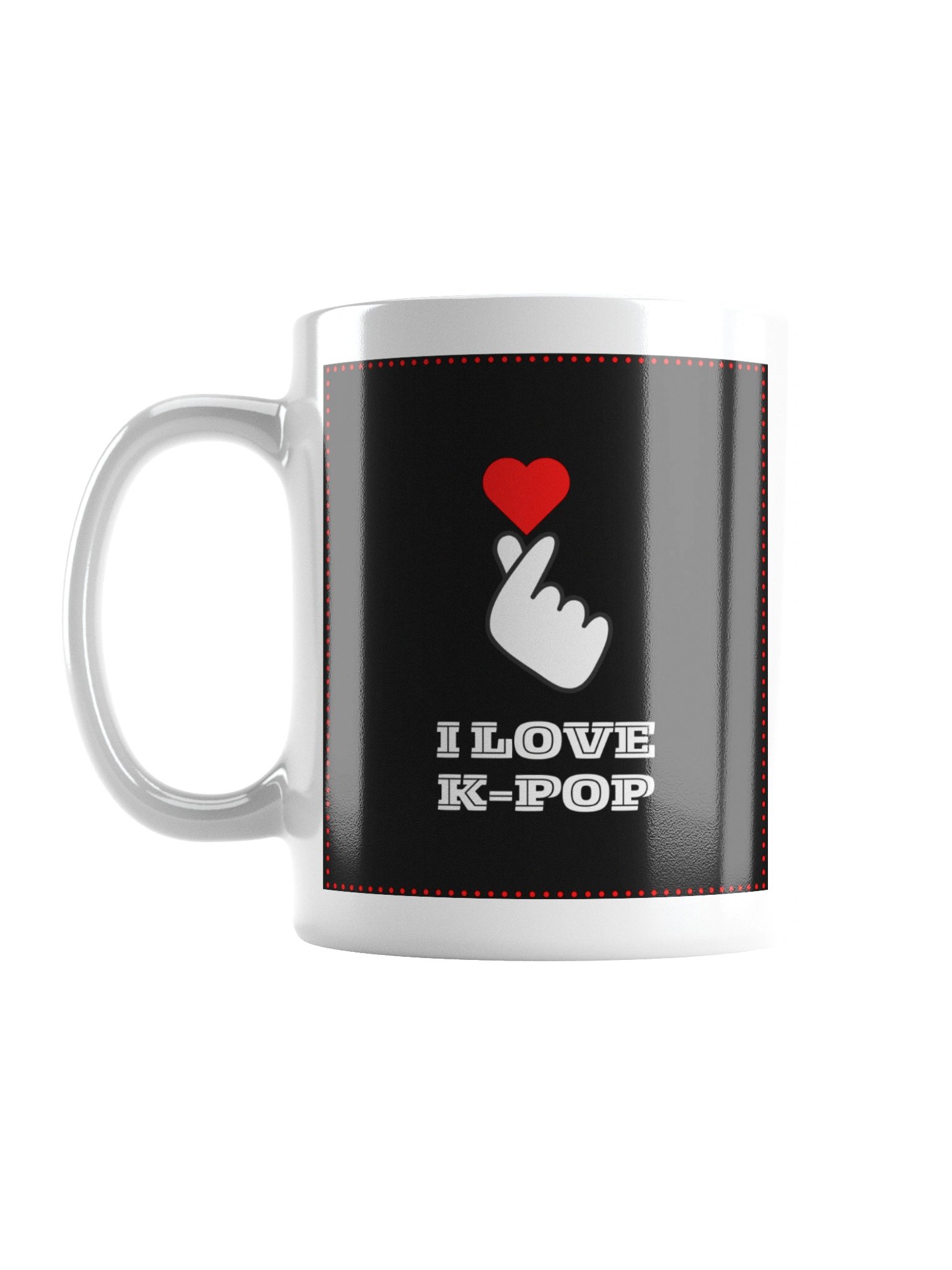K-POP South Korean finger heart symbol mug product image (1)