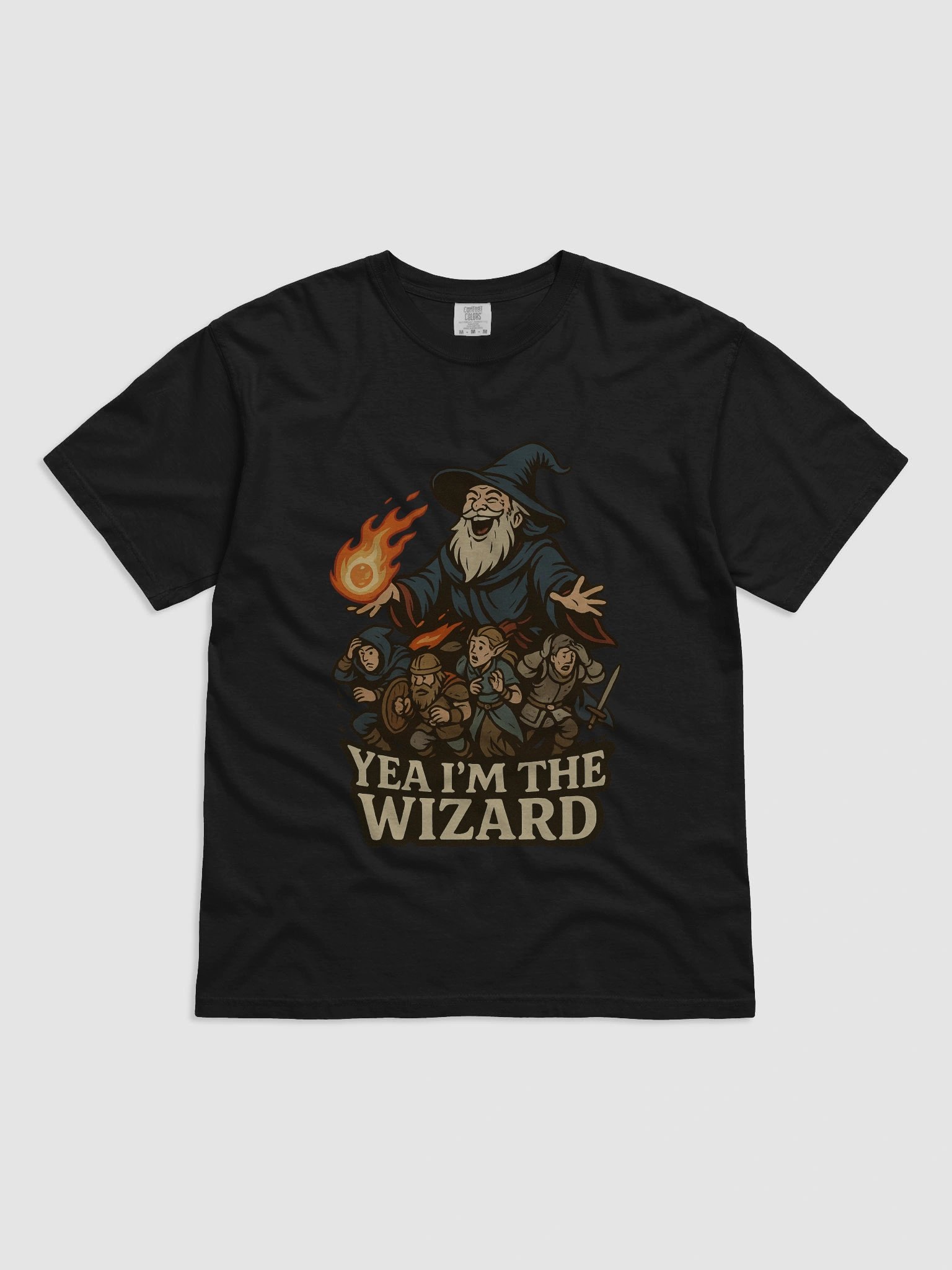 "Yea, I'm the Wizard" Tee – Scrolls, Spells, and Sass product image (4)
