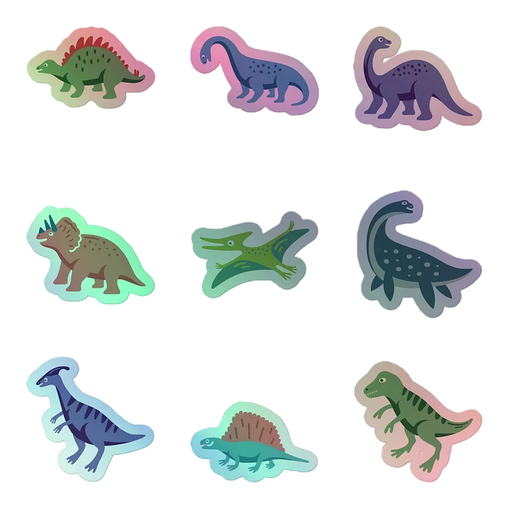 Dino Delight Holographic Sticker Pack product image (2)