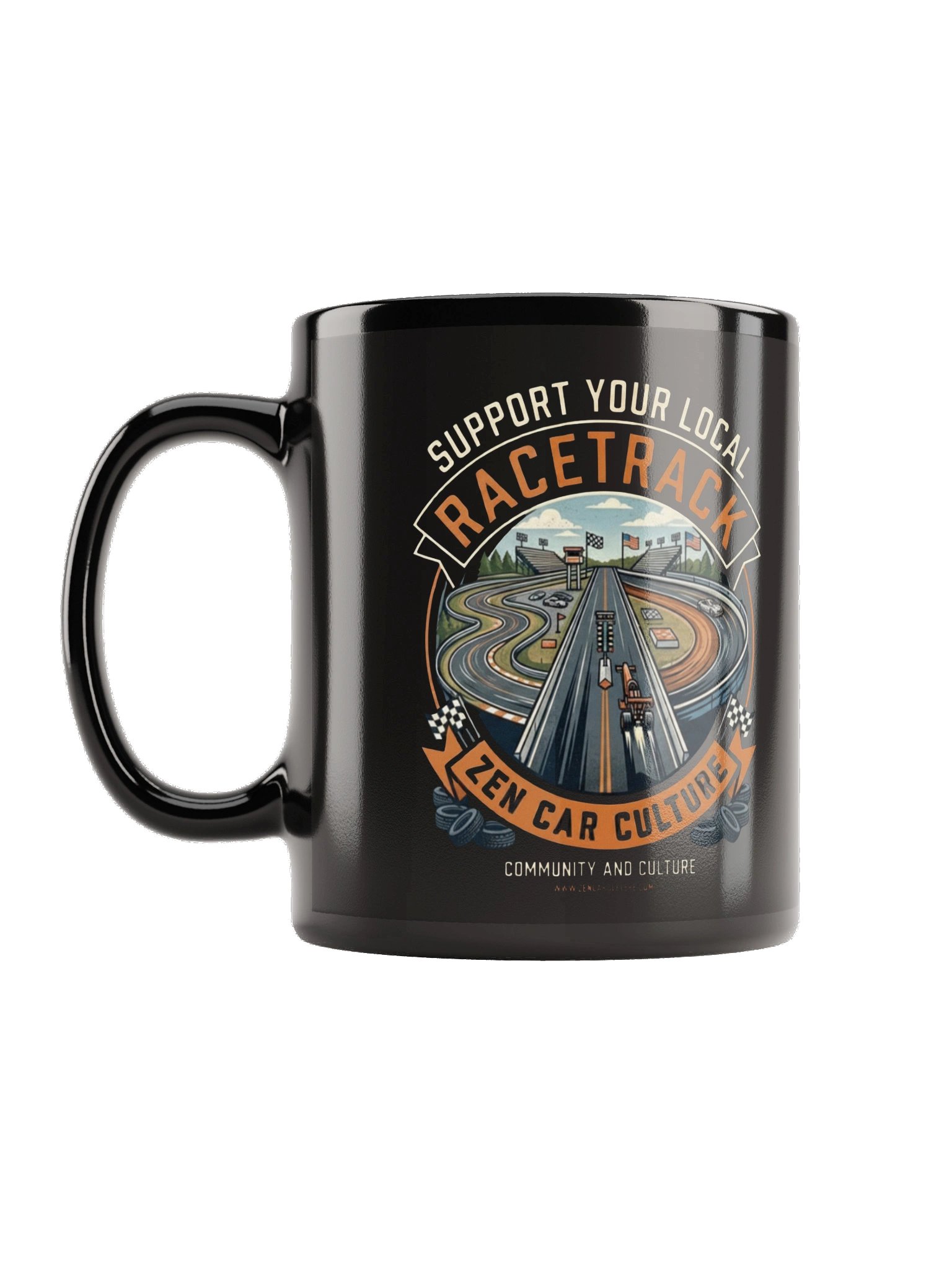 THE HEART OF RACING – SUPPORT YOUR LOCAL RACETRACK MUG product image (2)