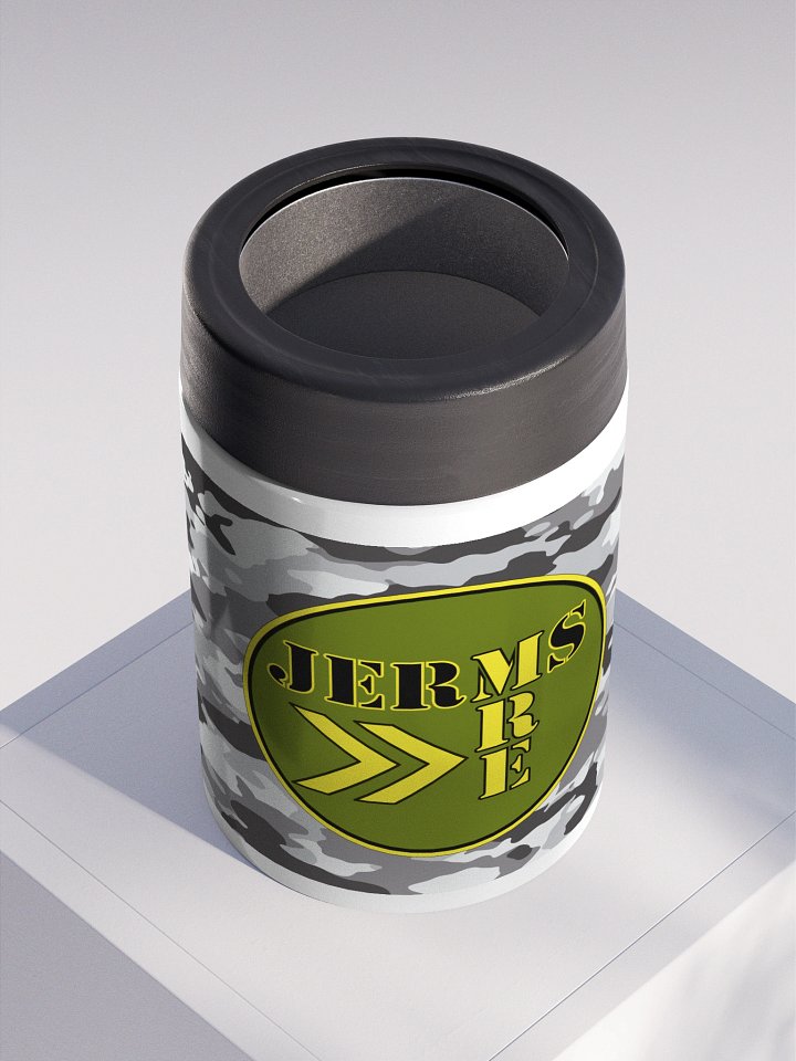 JermsMRE Winter Camo Steel Beer Koozie product image (2)