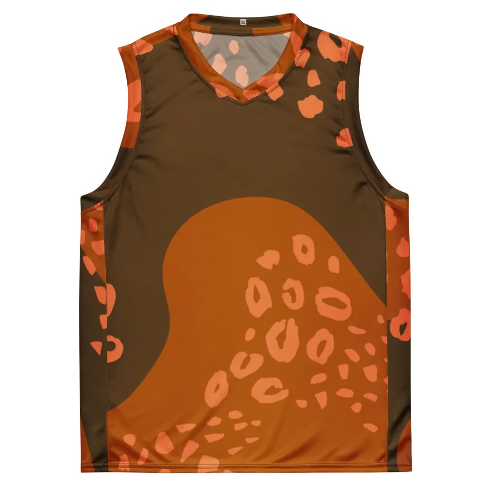 Orange Leopard Dreams All-Over Print Jersey product image (2)