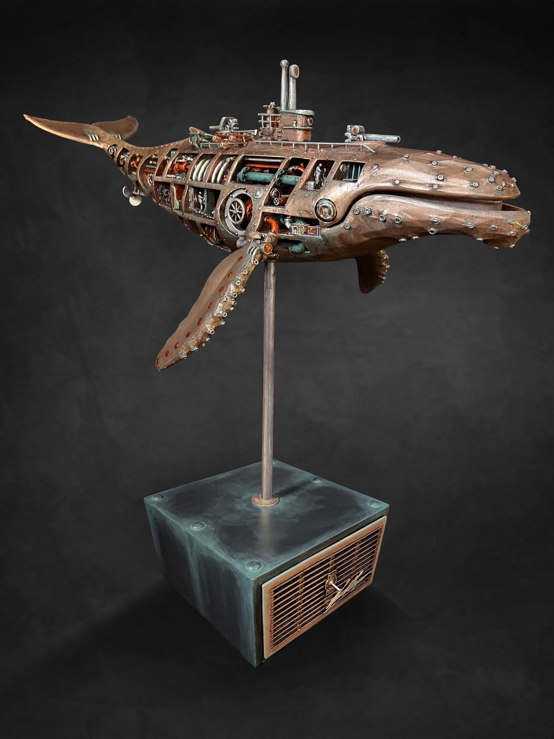 The Mariner’s Shadow ($17,500 Total – $7,500 Secure Deposit): Illuminated Whale Structural Study | 710mm (28") | The Video Build product image (1)