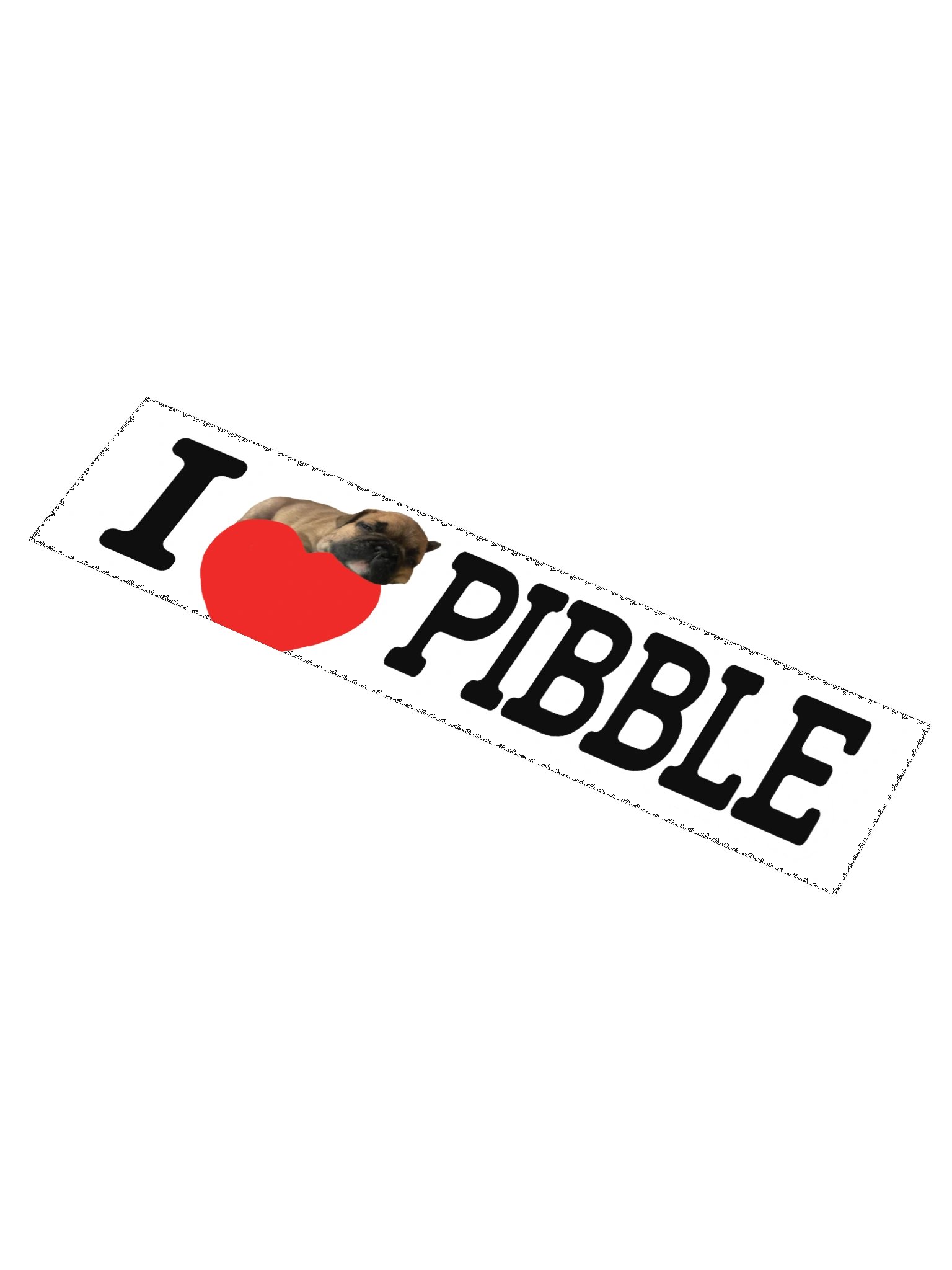 I HEART PIBBLE BUMPER STICKER product image (1)