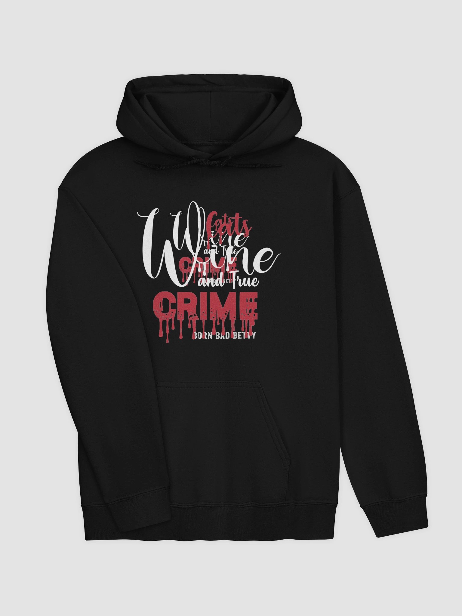 Cat, Wine and True Crime Women's Hoodie product image (2)