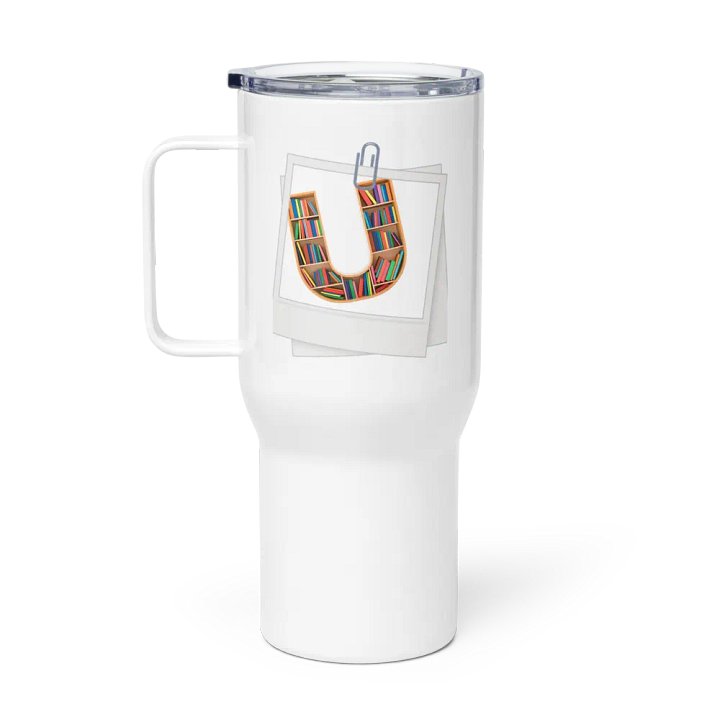 U-Shaped Bookshelf Polaroid Travel Mug product image (1)