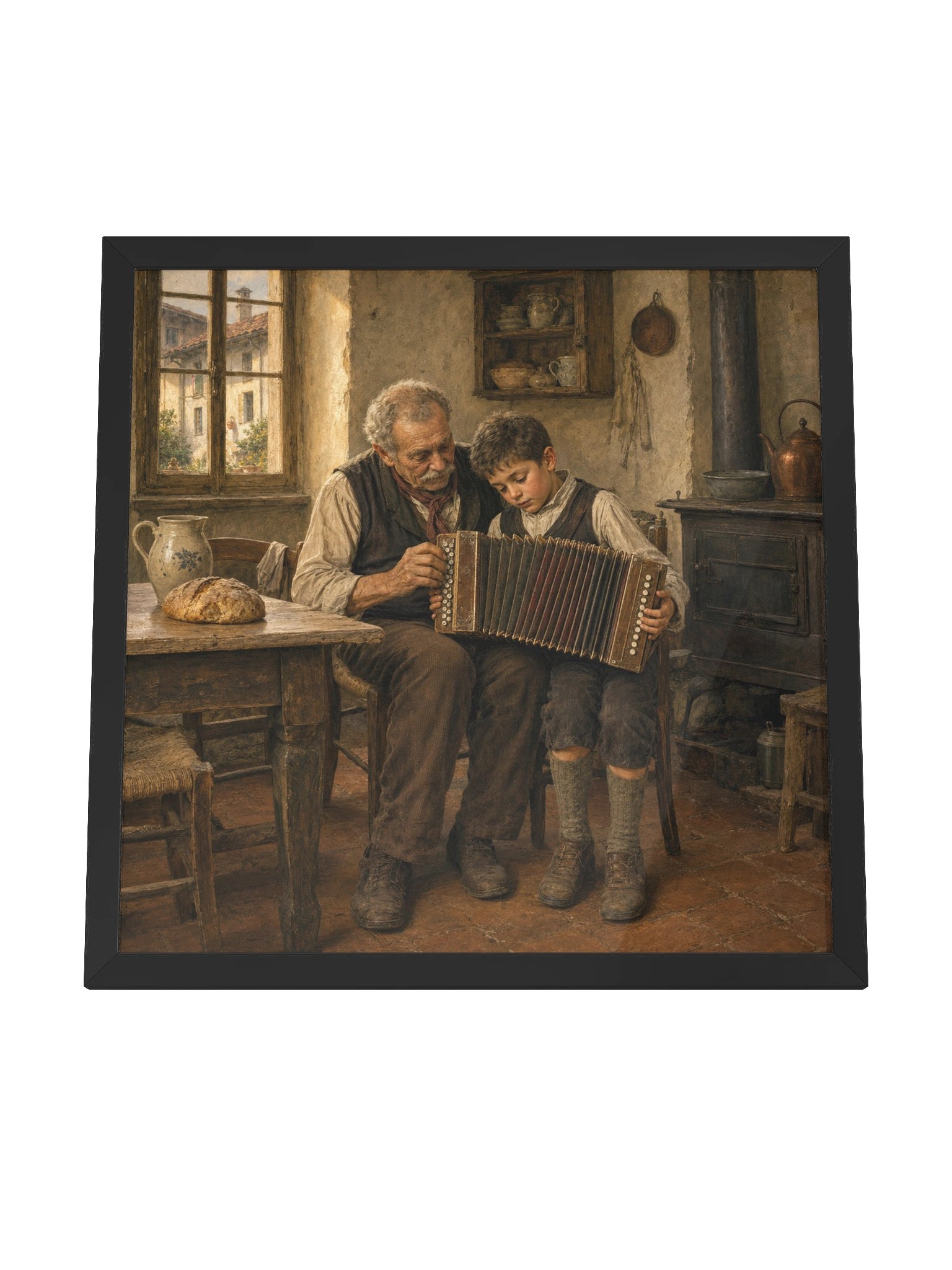 La Lezione di Fisarmonica — Framed Matte Art Print product image (7)