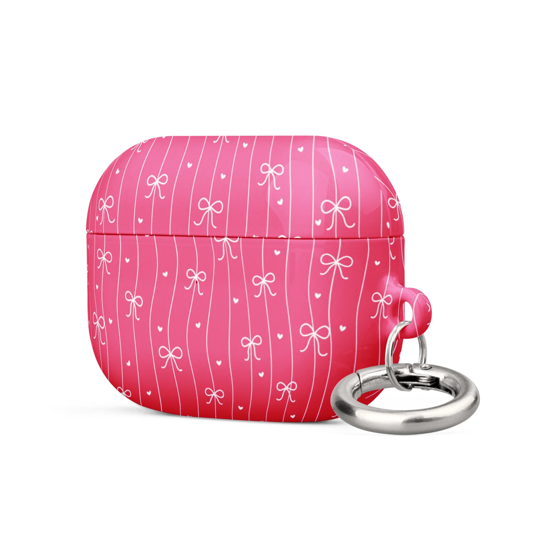 Pink Bow Coquette All-Over Print AirPods® - Pro Gen 1 and 2 Gen 1 and 2, Gen 3 Cases. product image (2)