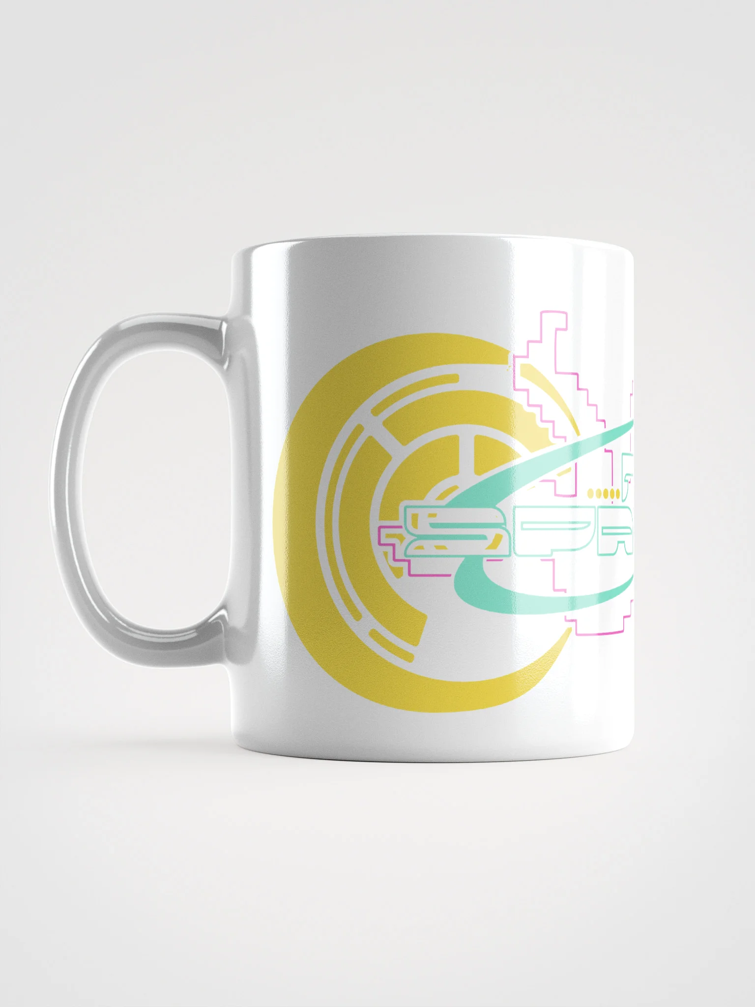 Cyberpunk inspired The SpaceBar sign mug white product image (6)