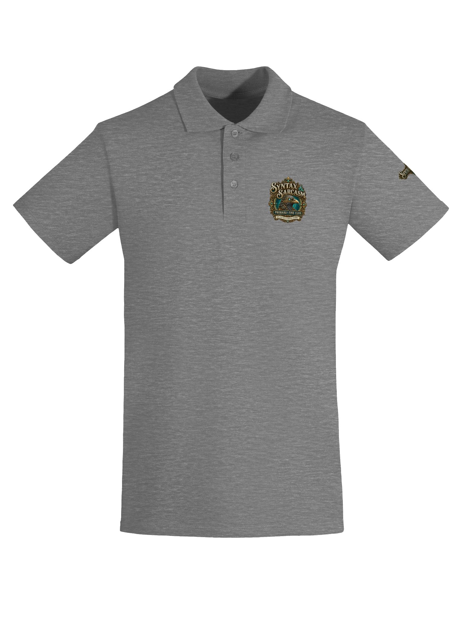 Syntax & Sarcasm Probably Fine Unisex Polo Shirt product image (55)
