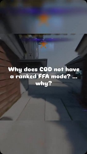 I used to try to be the #1 ffa player on mw reflex.. maybe it’s a good idea… maybe I’m wrong… maybe it’s just too hard to pul...
