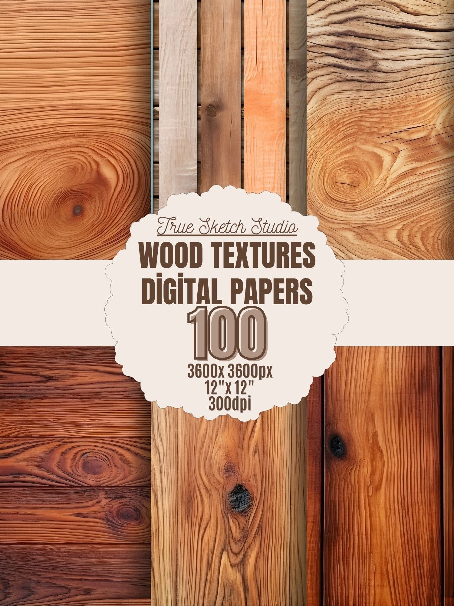 Rustic Wood Texture Digital Paper Bundle 2 product image (10)