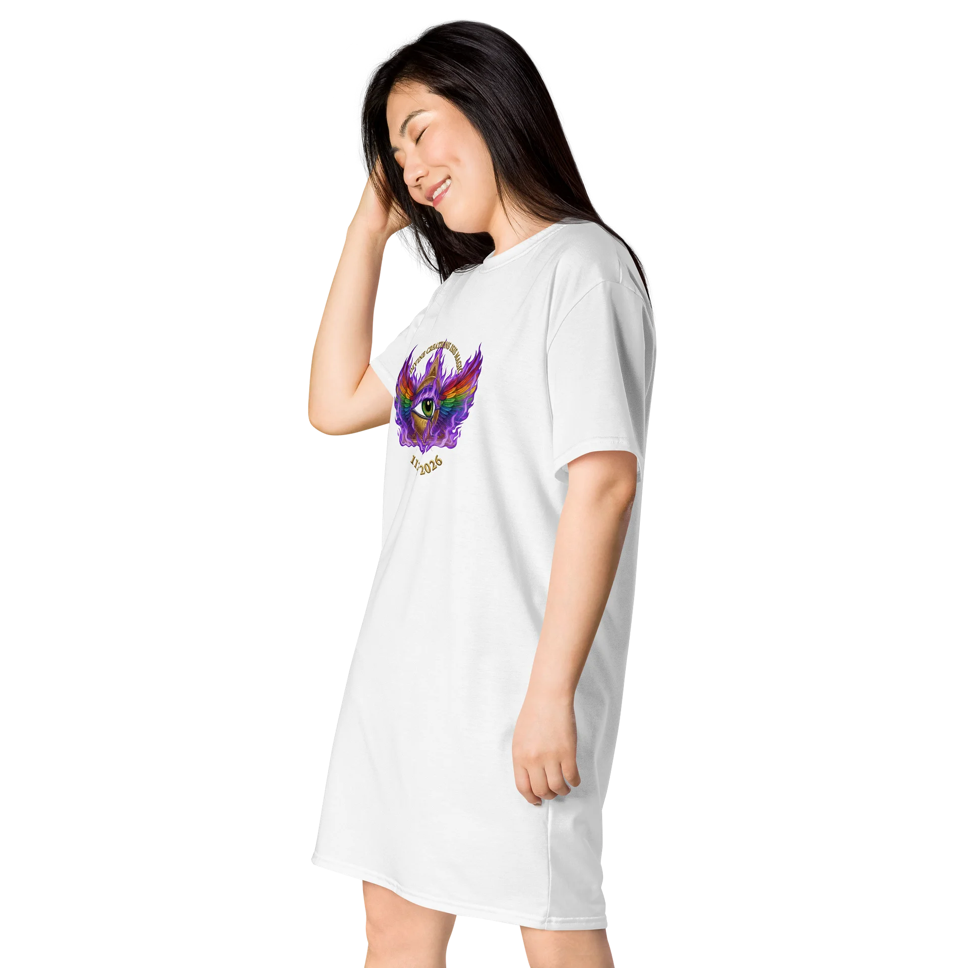 Divine Eye Wings T-Shirt Dress product image (2)