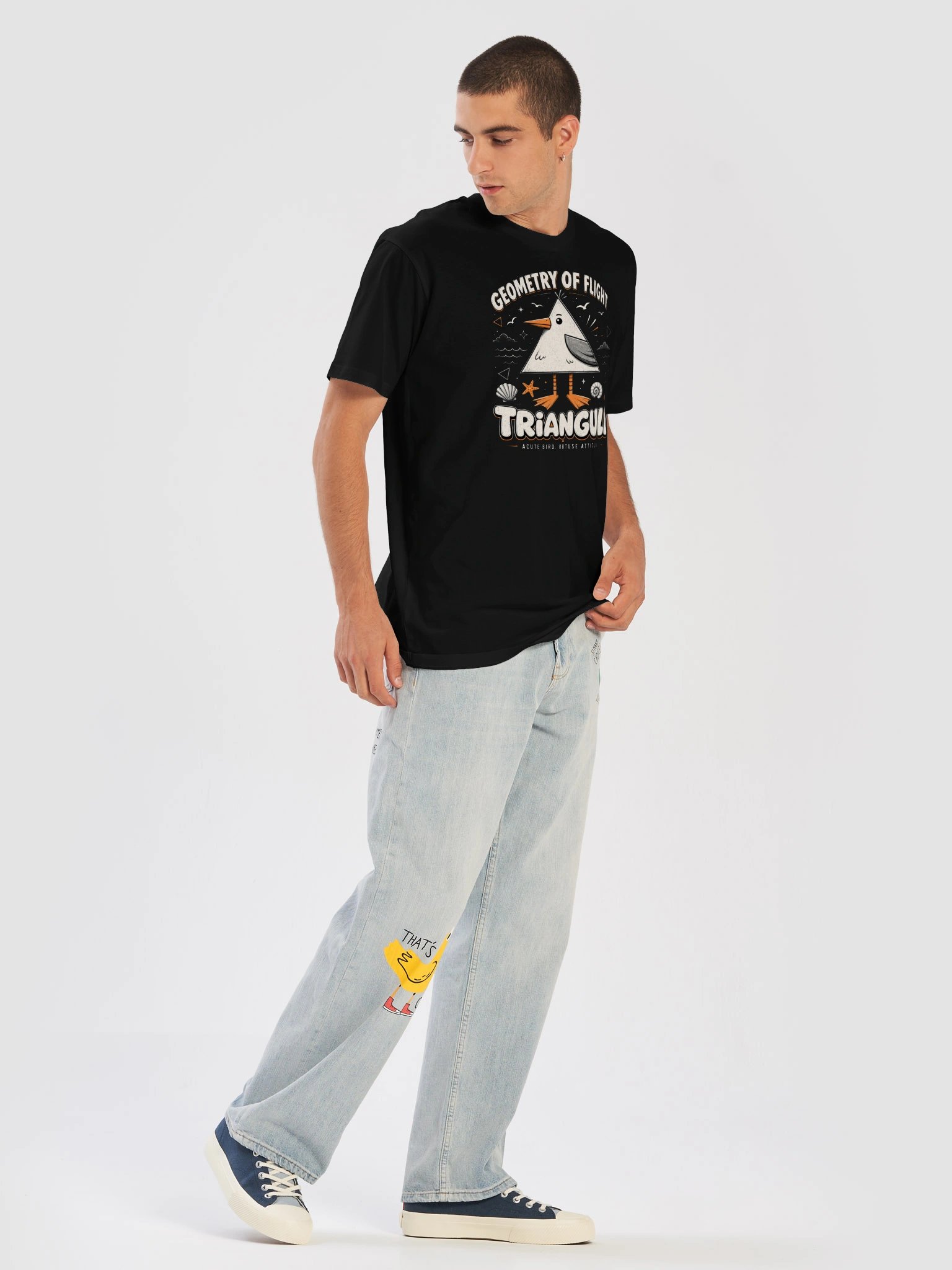 Triangull Triangle Seagull Bird Pun Funny T-Shirt, Geometry Bird Lover Gift, Math Teacher Graphic Tee product image (18)