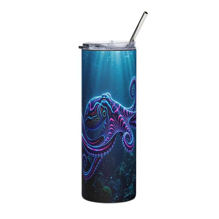 Neon Octopus Stainless Steel Tumbler product image (1)