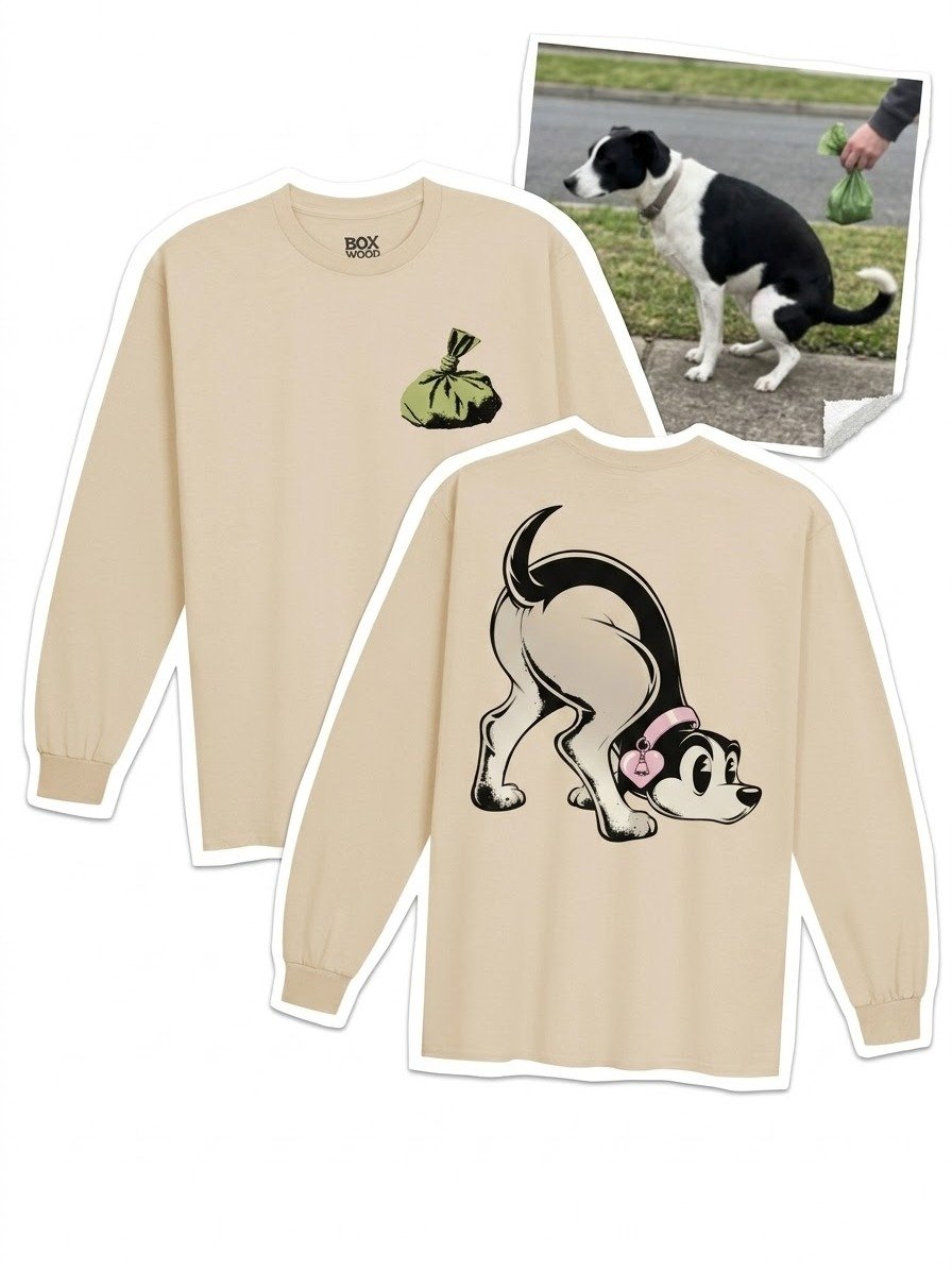 Morning Walk Payload | Heavyweight Boxy Long Sleeve | Brutalist Cute product image (1)