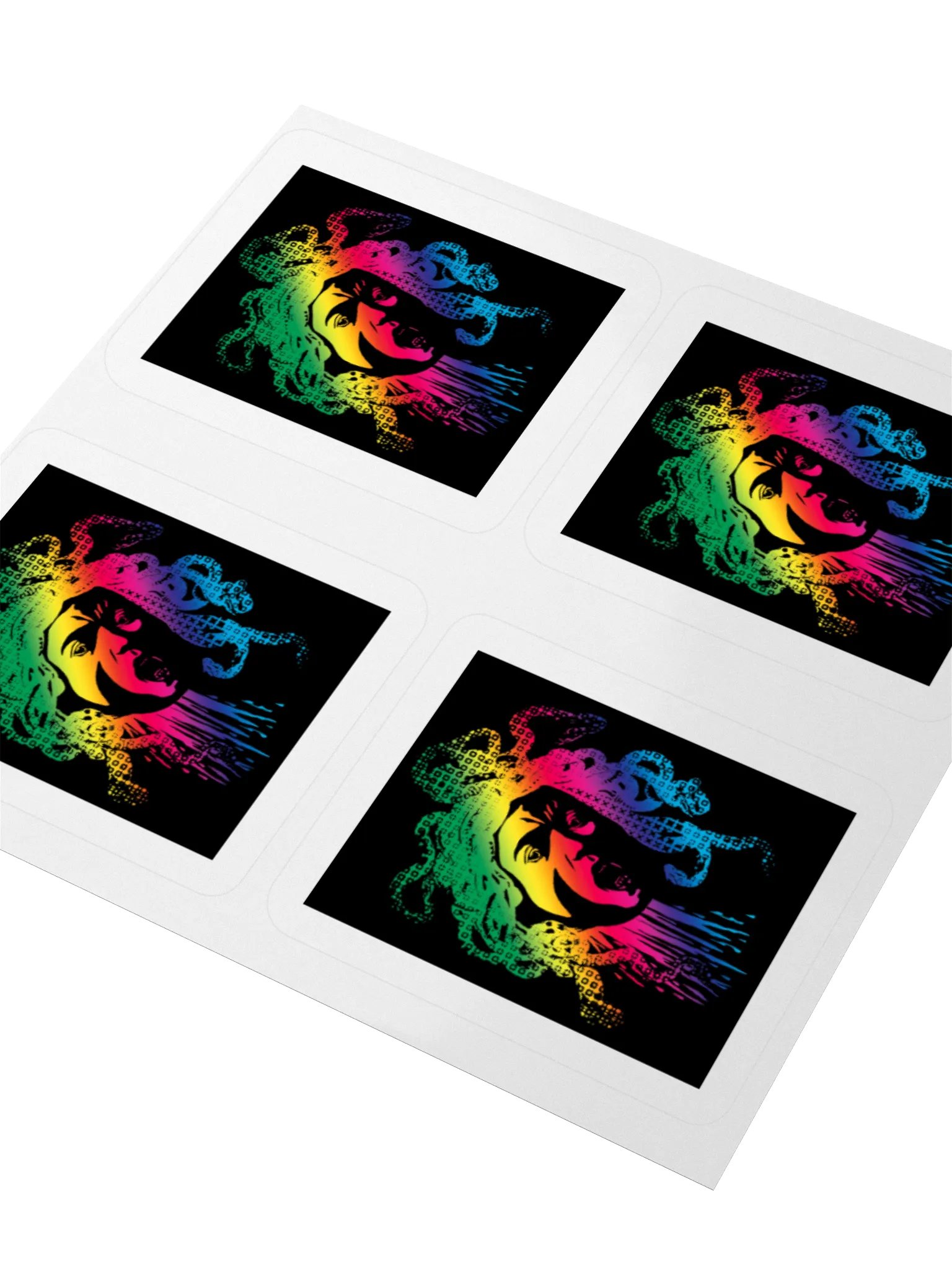 Sticker - Rainbow Halftone Medusa on Dark product image (9)