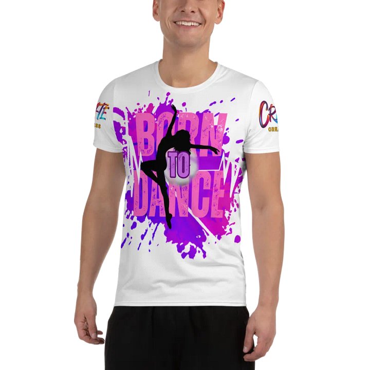 Born to Dance Her Silhouette Huge Print Athletic Tee product image (2)