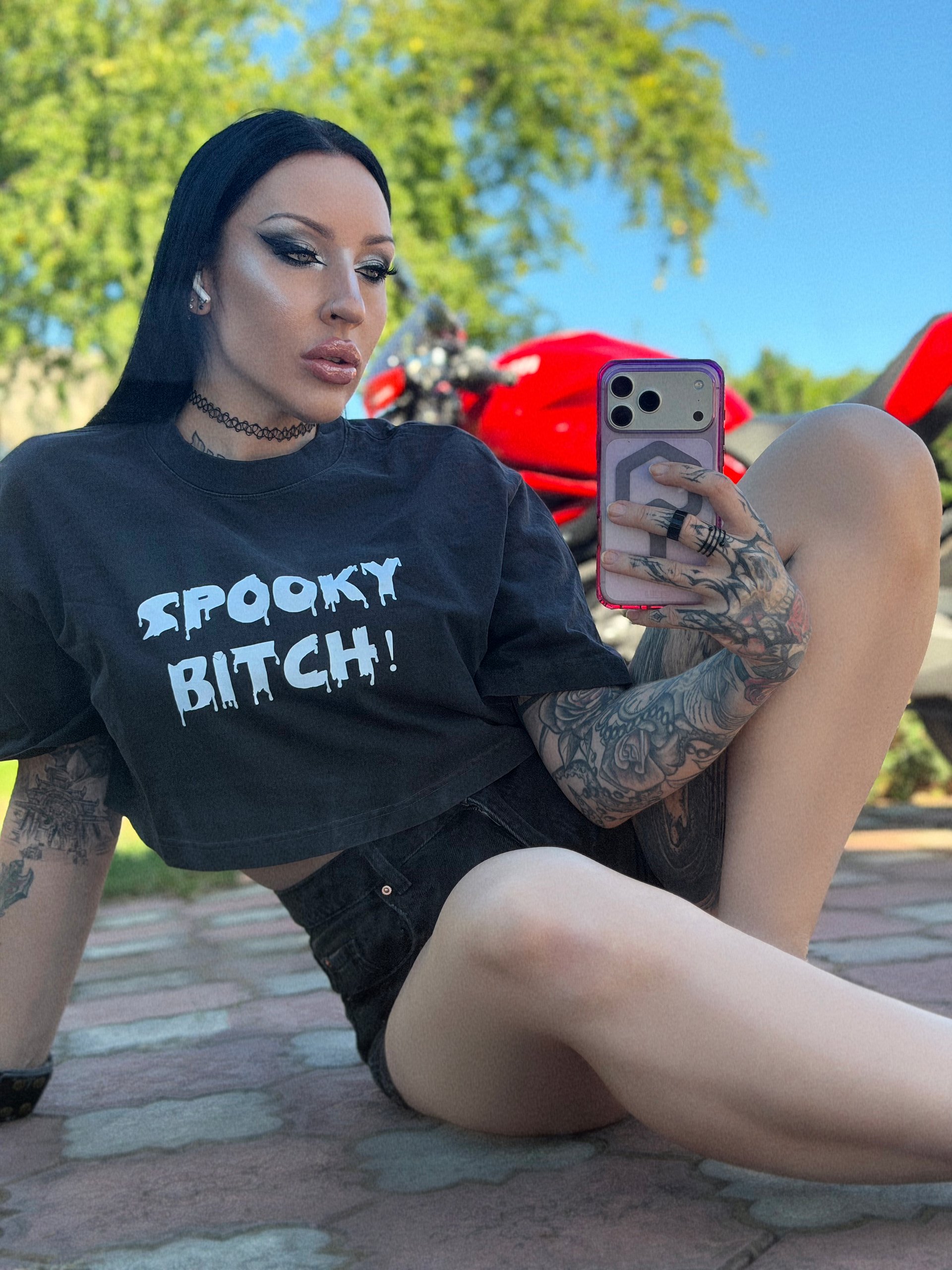 Spooky Bitch Crop Tee product image (2)