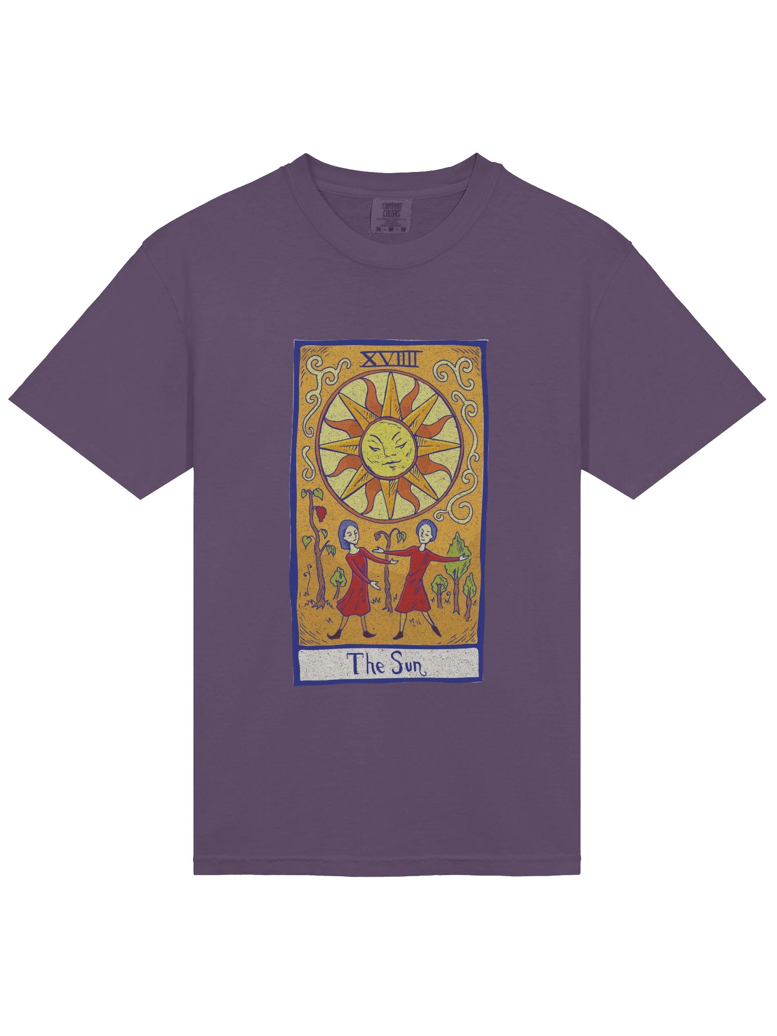 The Sun Tarot Shirt – Vintage Tarot Card Graphic Tee (XVIII) Bright Celestial Design product image (45)