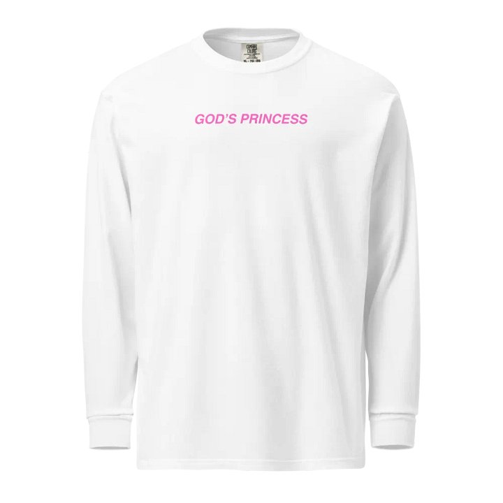 God's Princess (Pink Text) Long Sleeve product image (1)
