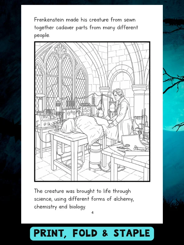 Frankenstein's Creation Coloring Book product image (2)