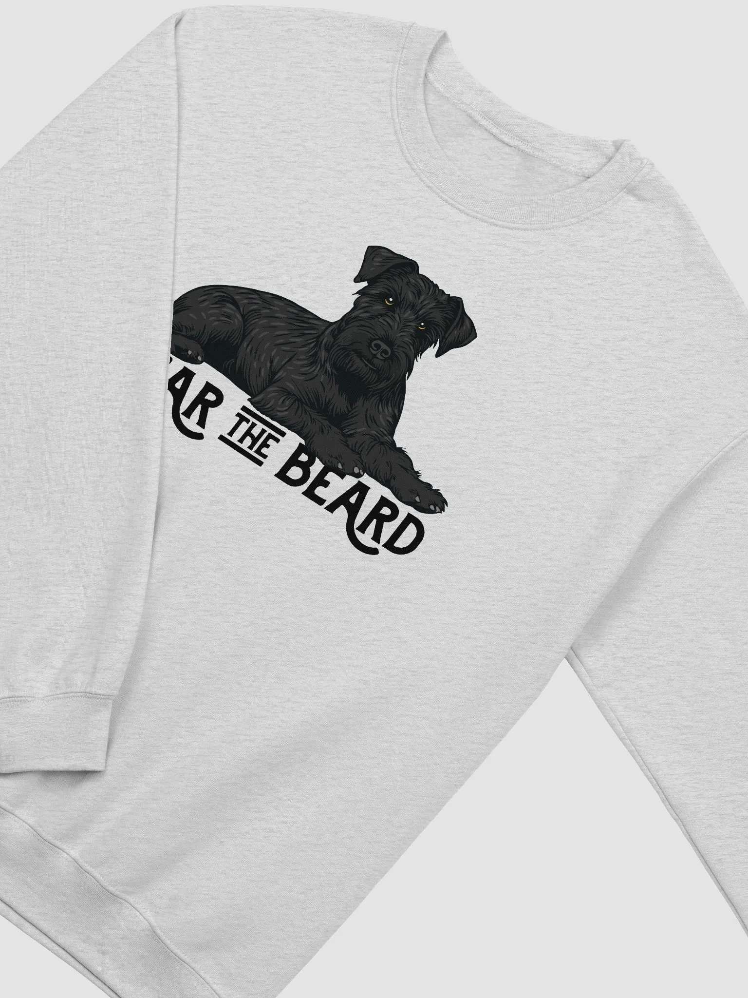 Fear the Beard Sweatshirt of a Schnauzer(Black) | Funny Shirt for Bearded Dog Paw-rents product image (4)