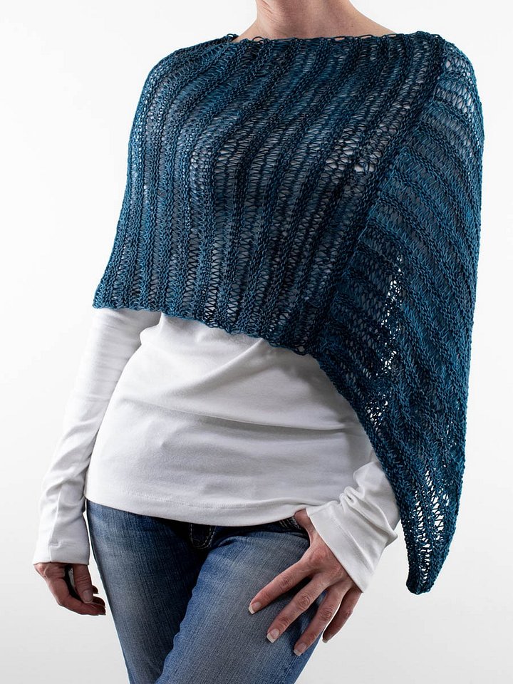 Lace Poncho Knitting Pattern - Morningtide product image (1)