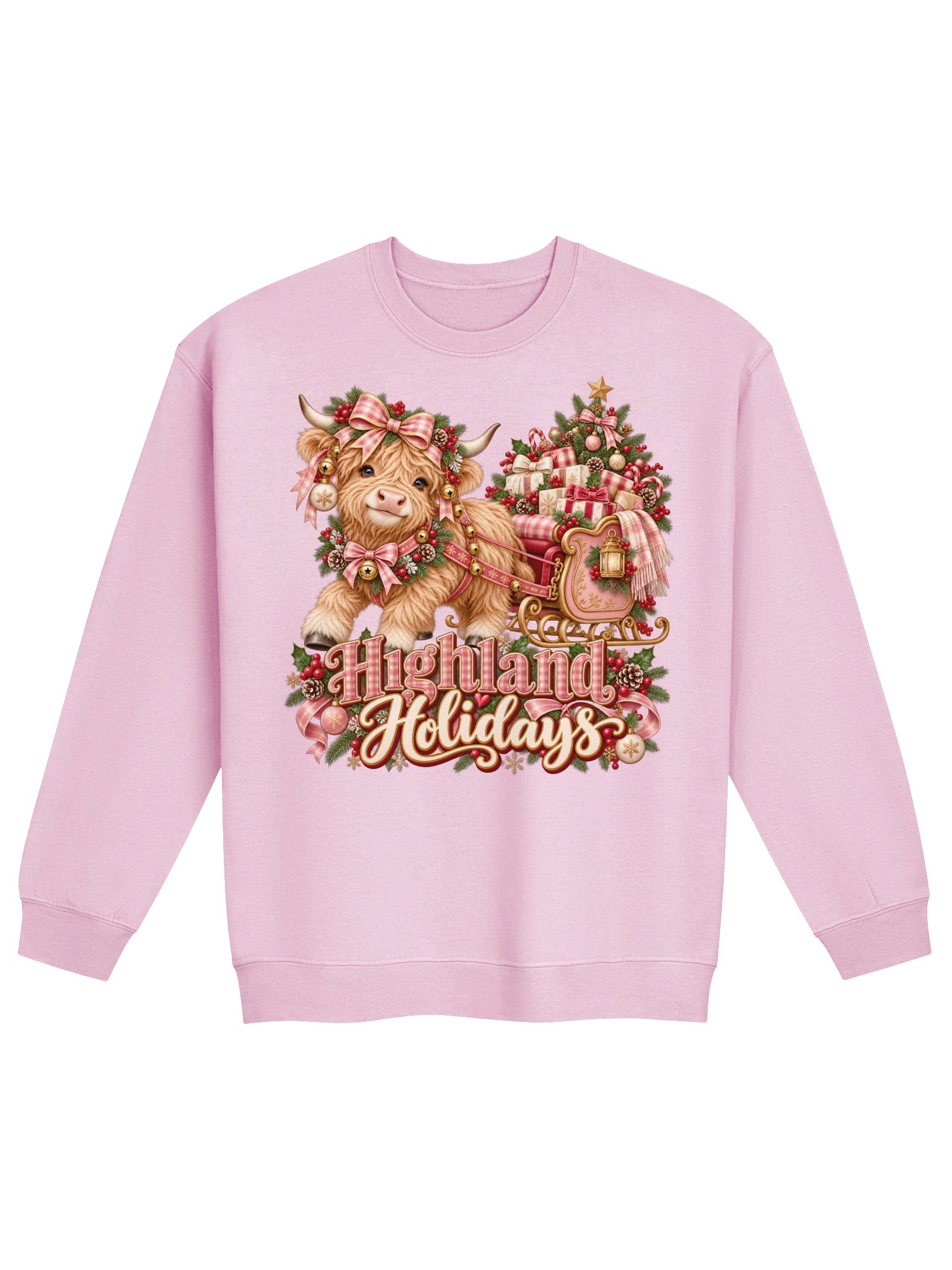 Highland Holidays Christmas Highland Cow Sleigh product image (25)