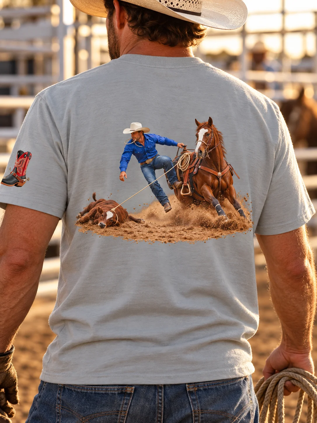 Calf Roping Catch & Dismount T-Shirt | BROKEN RODEO™ product image (146)