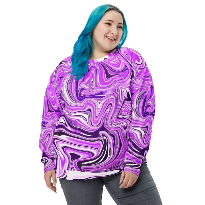 Sweatshirt - Purple Digital Fluid Art product image (2)