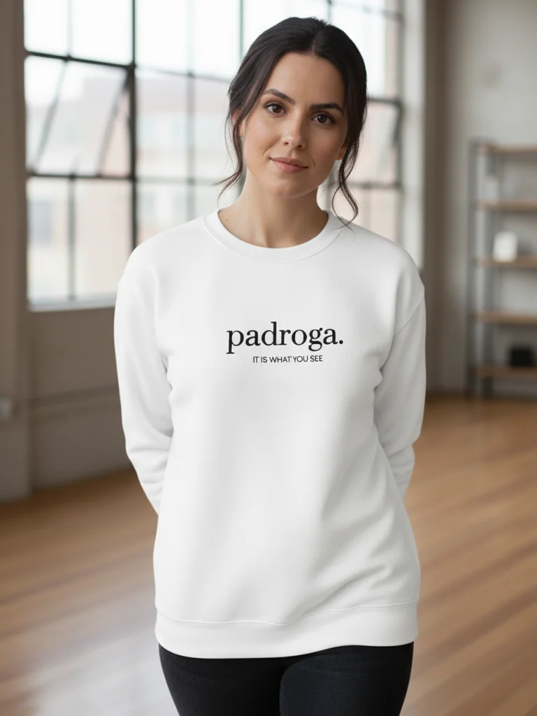 padroga. essentials white embroidered logo product image (7)