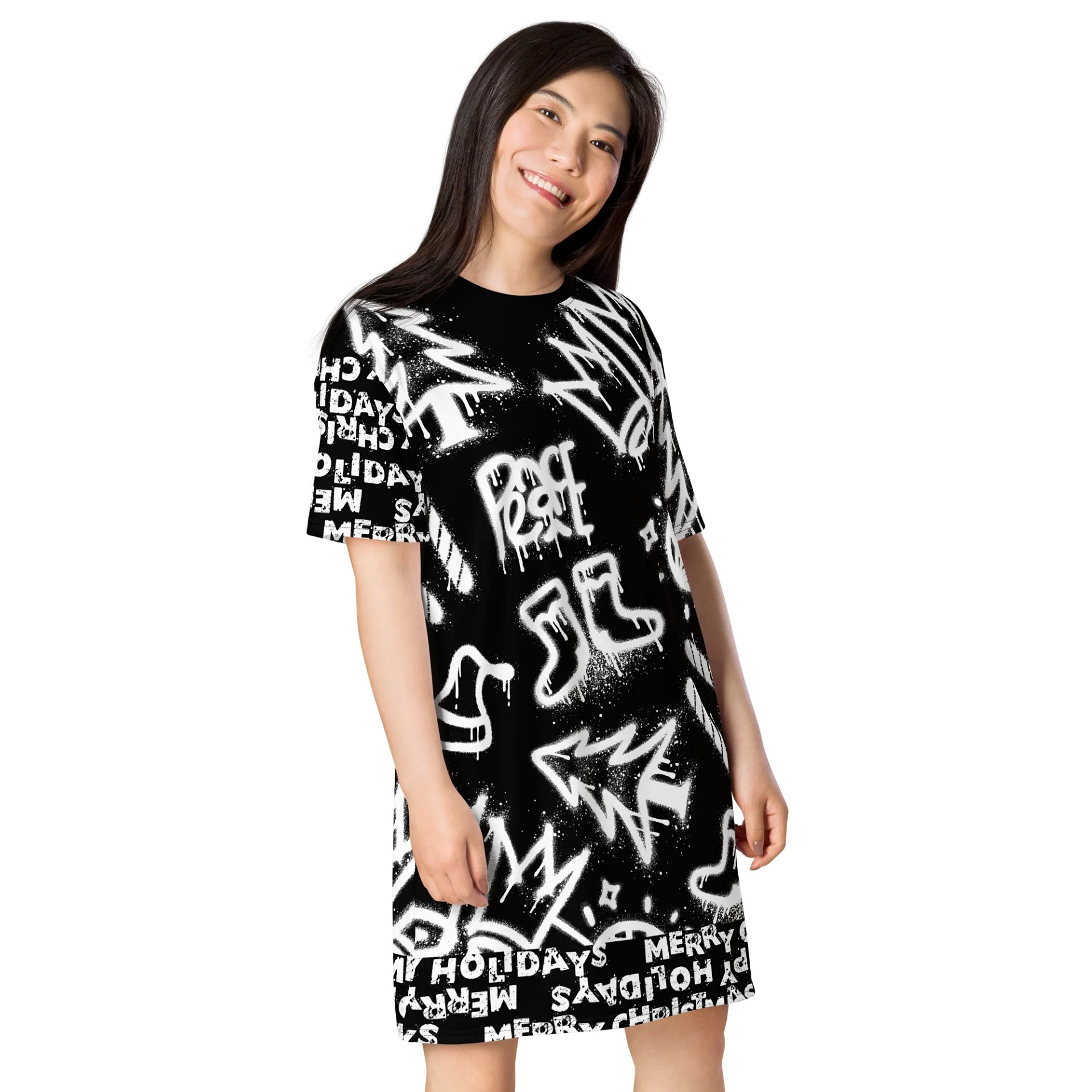 Christmas Graffiti T-shirt Dress product image (4)