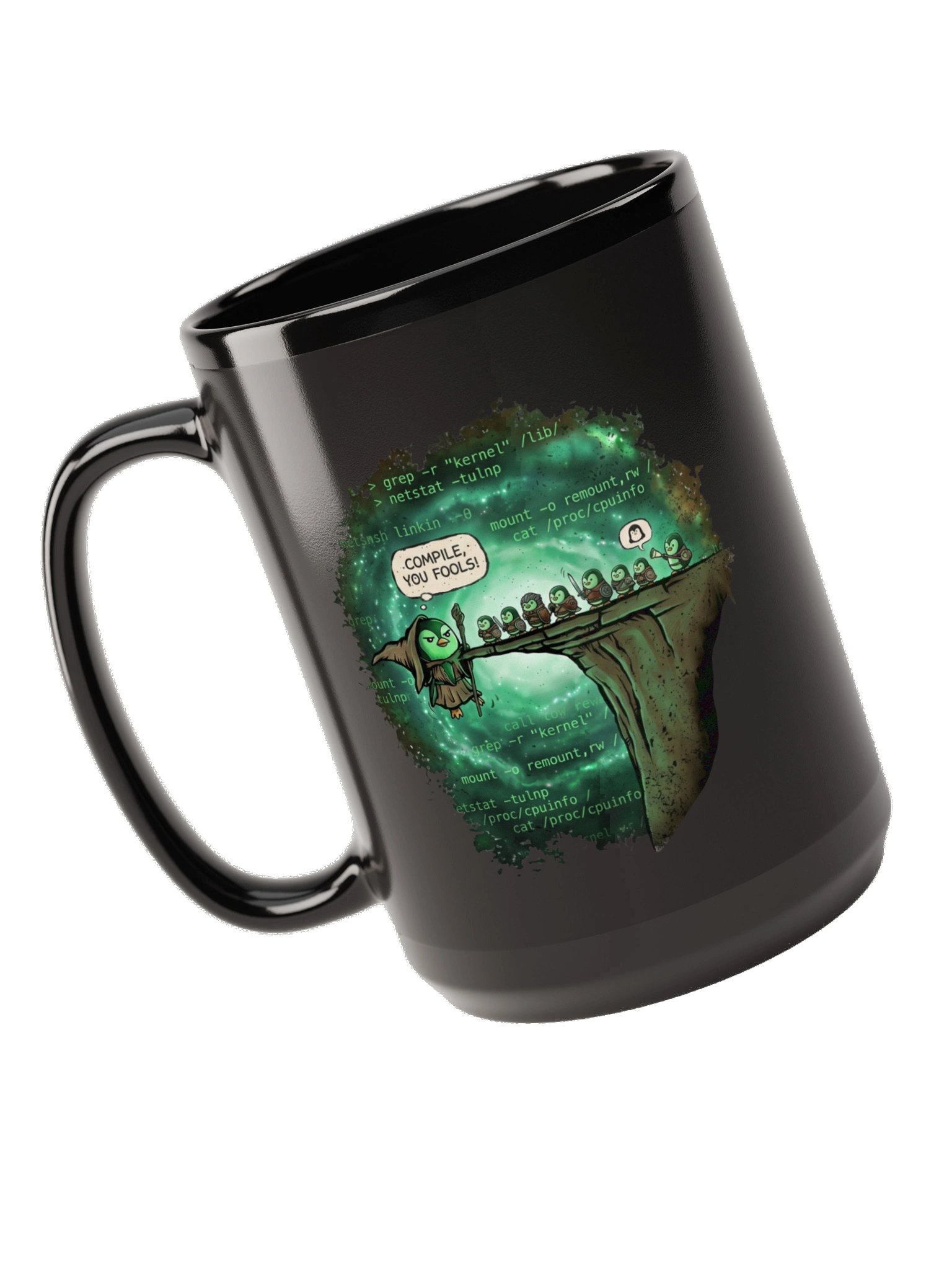 Compile, You Fools! Linux Cartoon Mug product image (5)