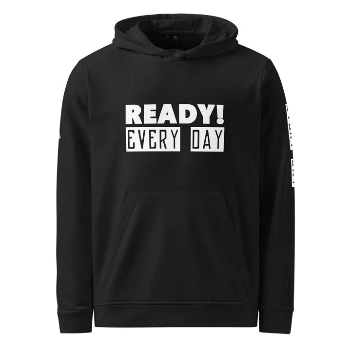 Ready! Every Day - White - Minimal | Fleece Hoodie | Adidas | IronSilkTigerCrane product image (1)